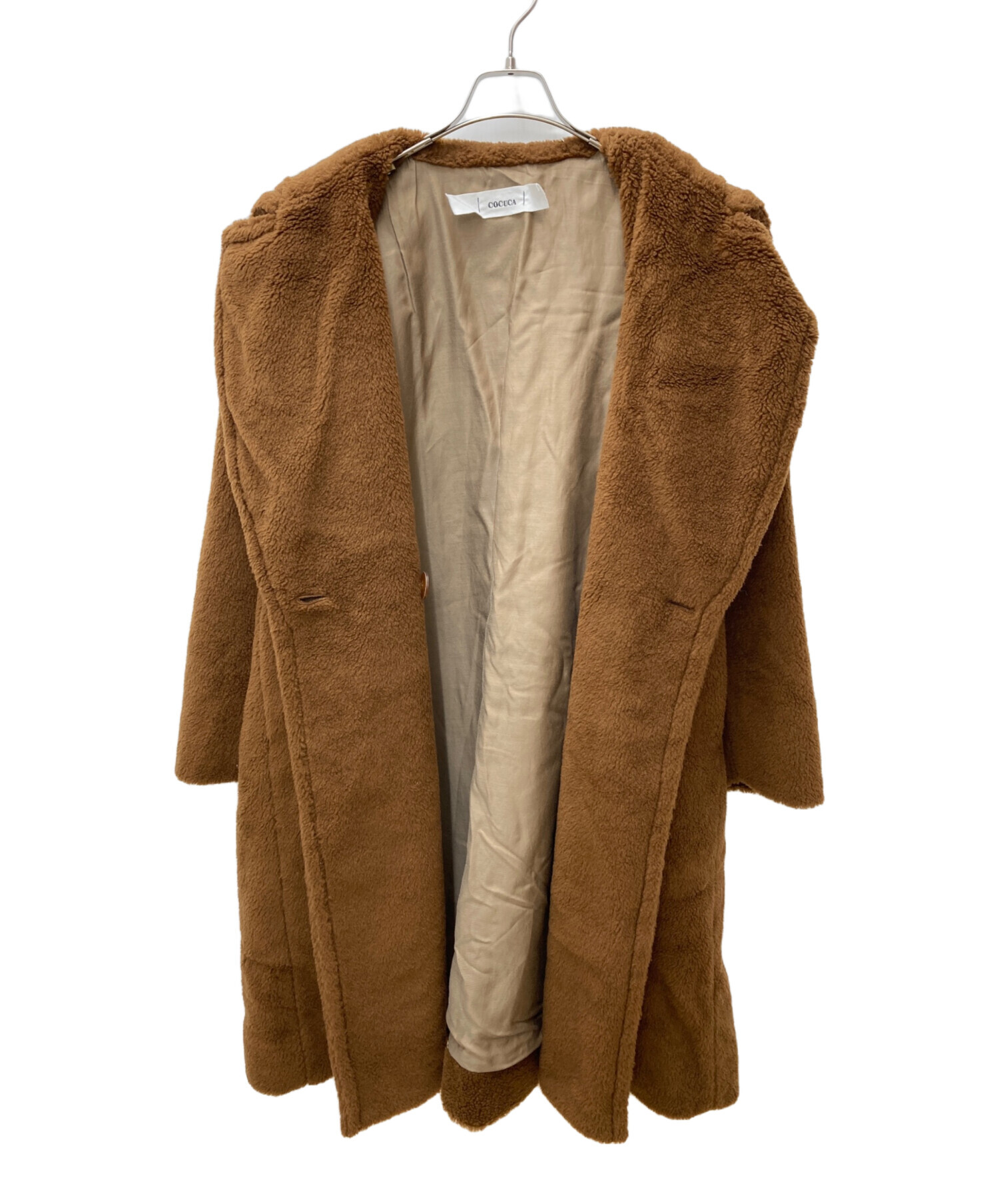 the store by C コキュカ ウール ボア テディベアコート 茶色 楽天市場】ワイドチェスターテディボアコート レディース アウター