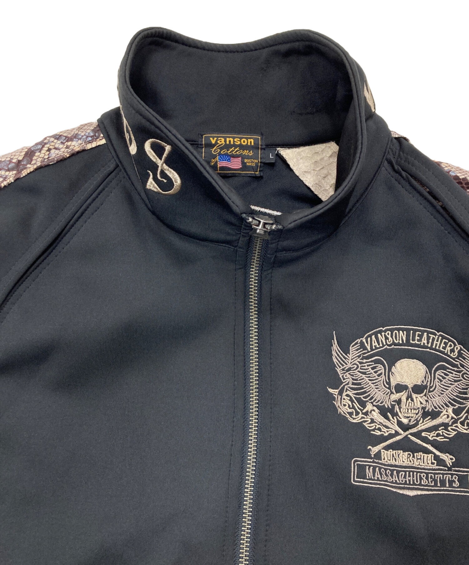 中古・古着通販】VANSON (バンソン) トラックジャケット ブラック 