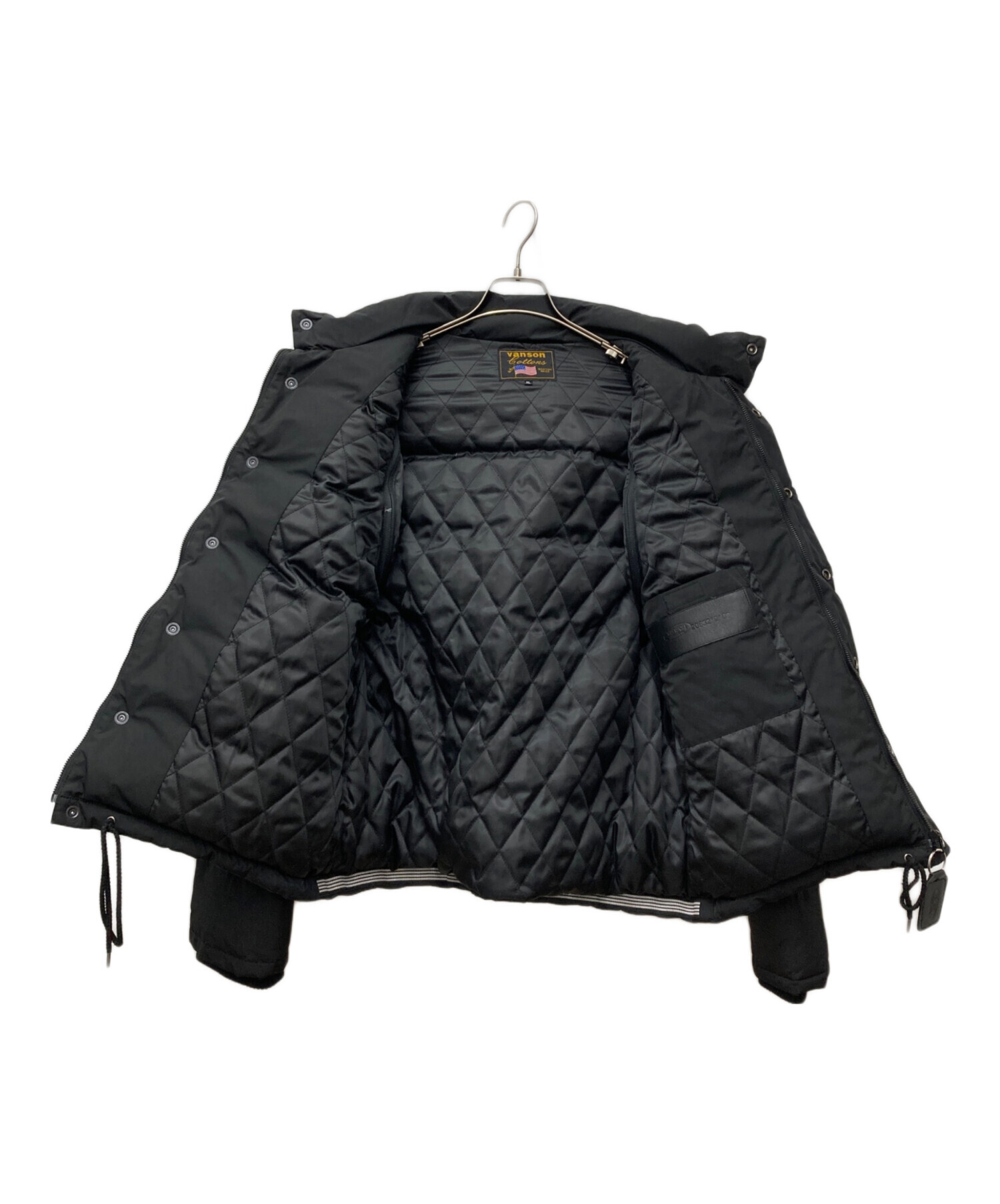 中古・古着通販】VANSON (バンソン) ダウンジャケット ブラック サイズ 