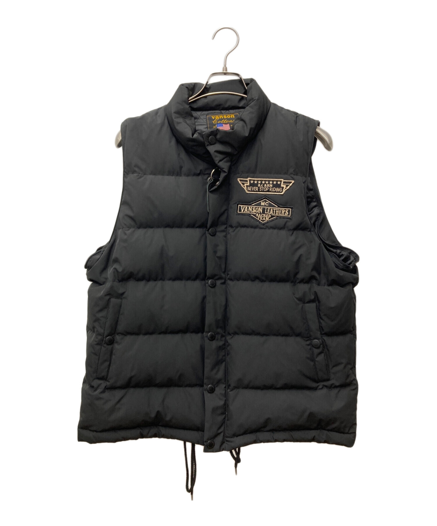 中古・古着通販】VANSON (バンソン) ダウンジャケット ブラック サイズ 