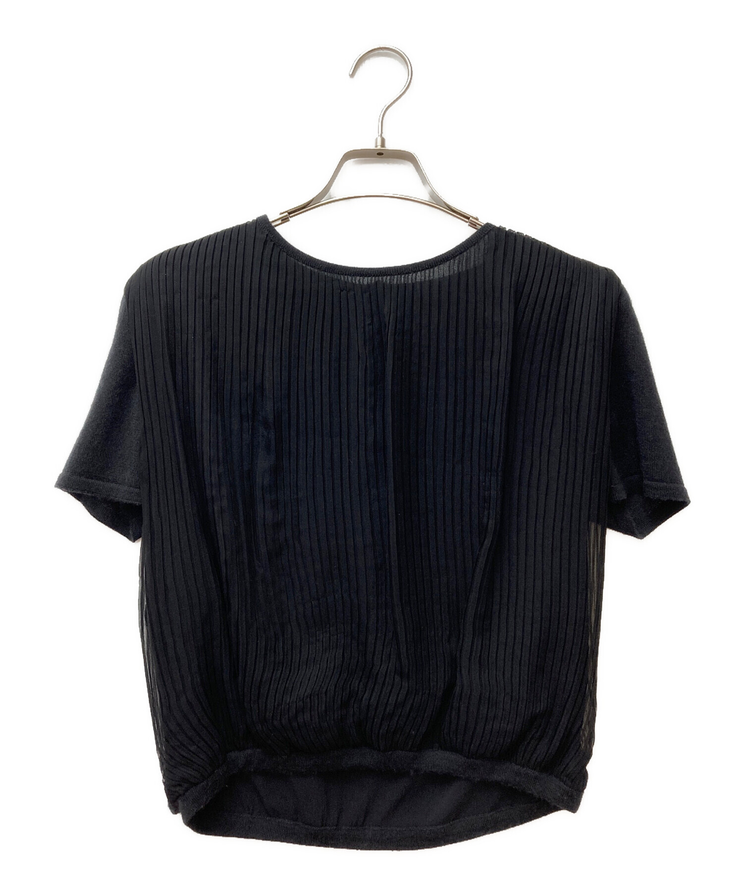 中古・古着通販】FENDI (フェンディ) 切替ニット ブラック サイズ:4444 