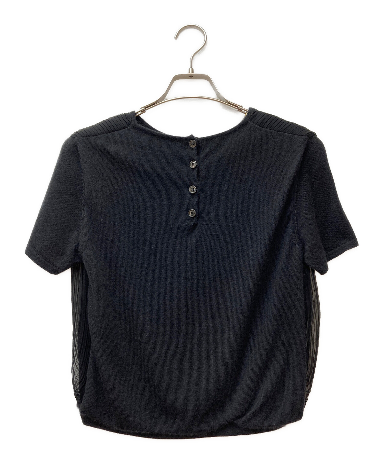中古・古着通販】FENDI (フェンディ) 切替ニット ブラック サイズ:4444 