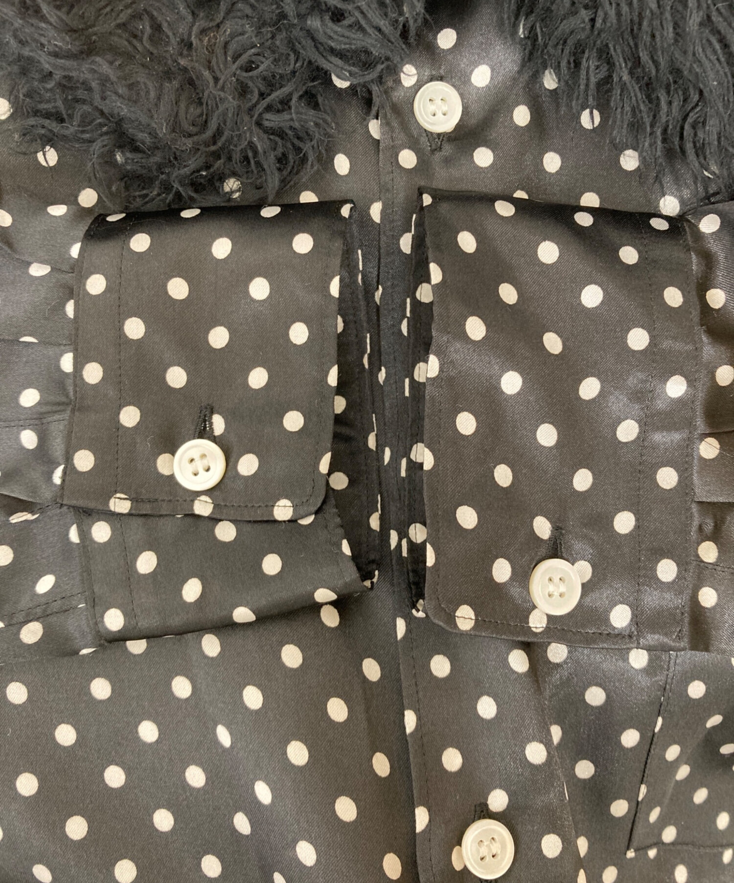 コムデギャルソン　オム　シャツ　水玉　フリル コムデギャルソン オム シャツ 水玉 フリル コムデギャルソン オム