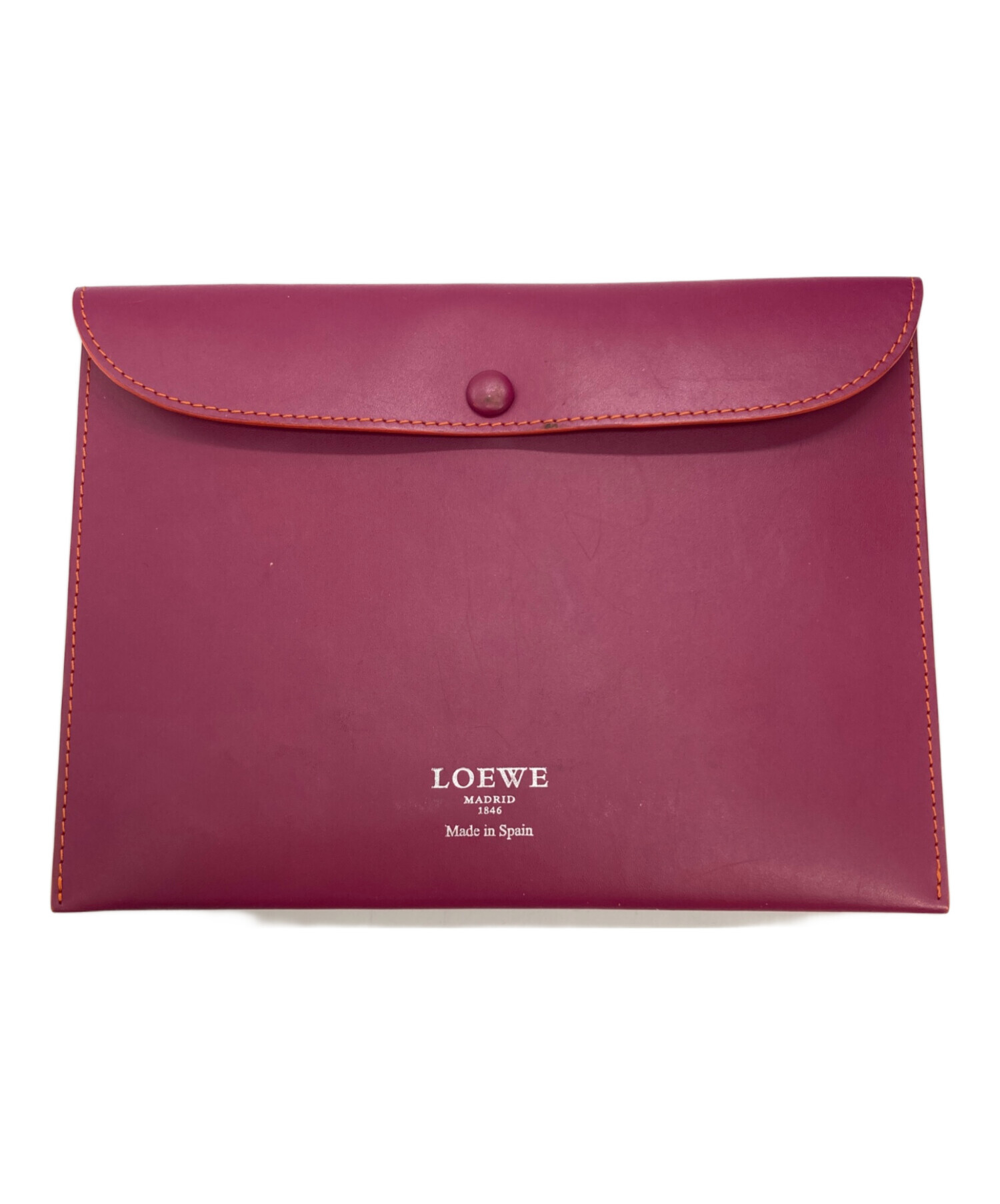 極美品 LOEWE レオ トートバッグ アナグラム パンチング ピンク ロエベ LOEWE レオ トートバッグ ハンドバッグ レザー