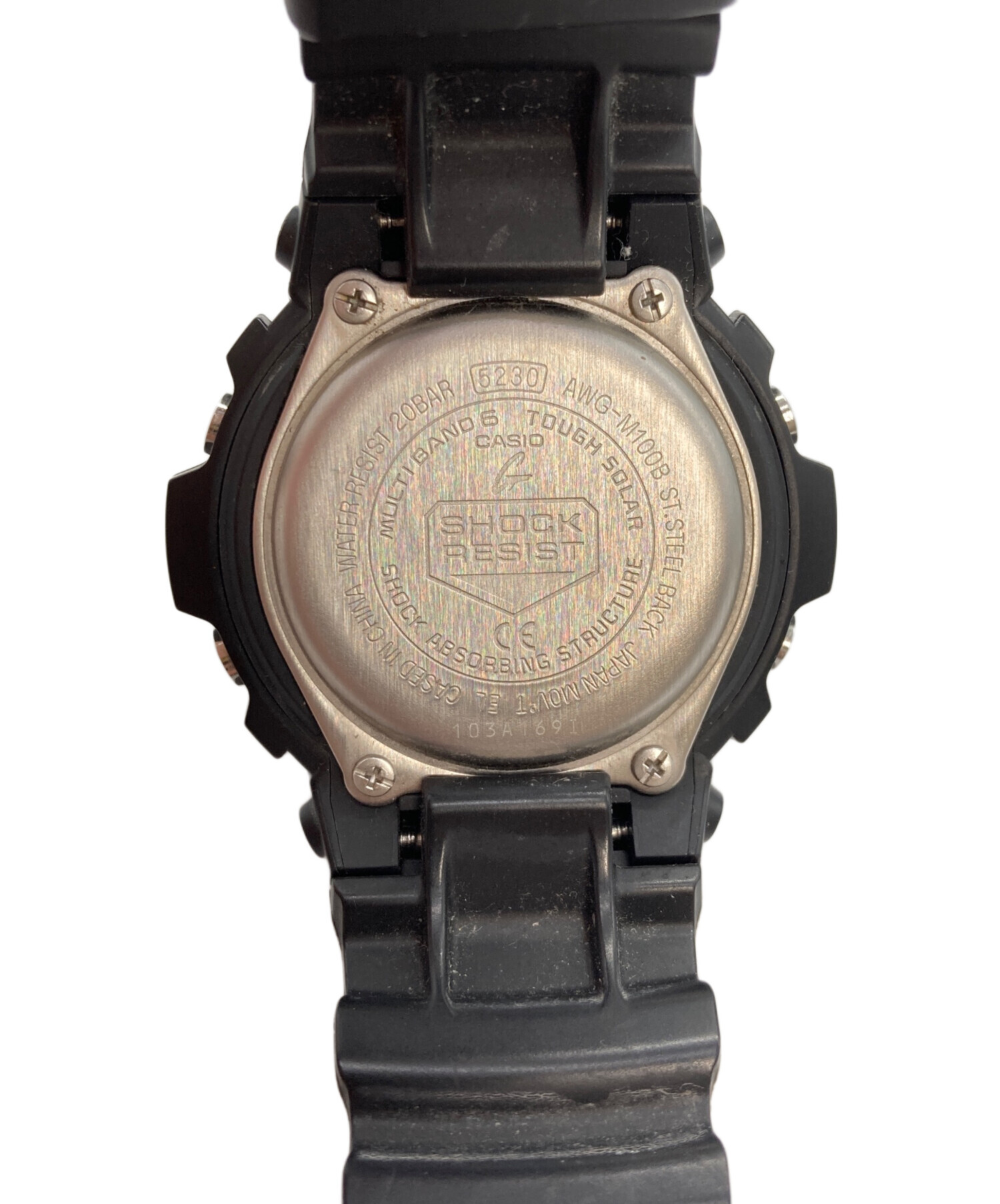 中古・古着通販】CASIO (カシオ) 腕時計 AWG-M100B-1AJR ブラック 