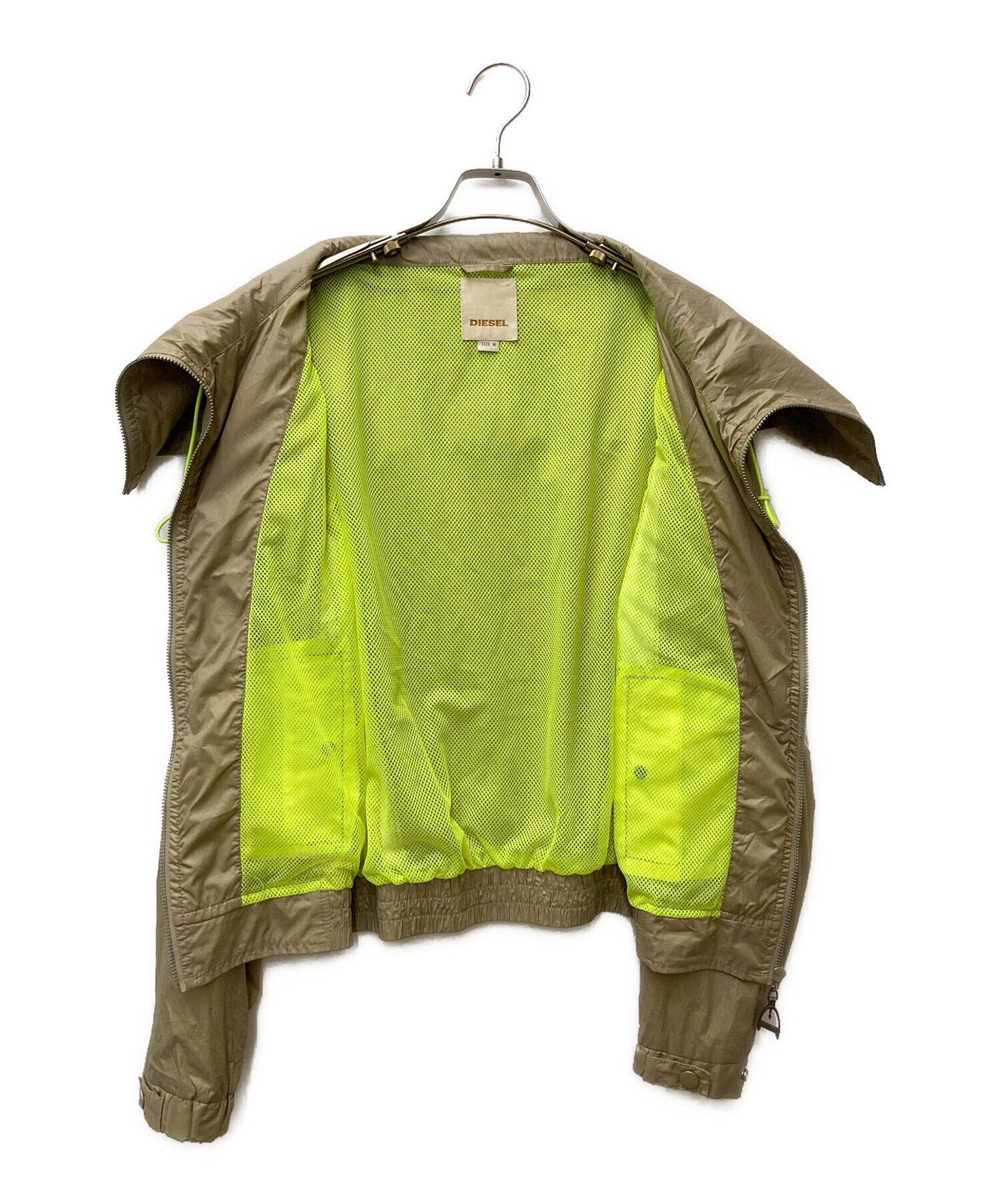 中古・古着通販】DIESEL (ディーゼル) ナイロンジャケット ベージュ 