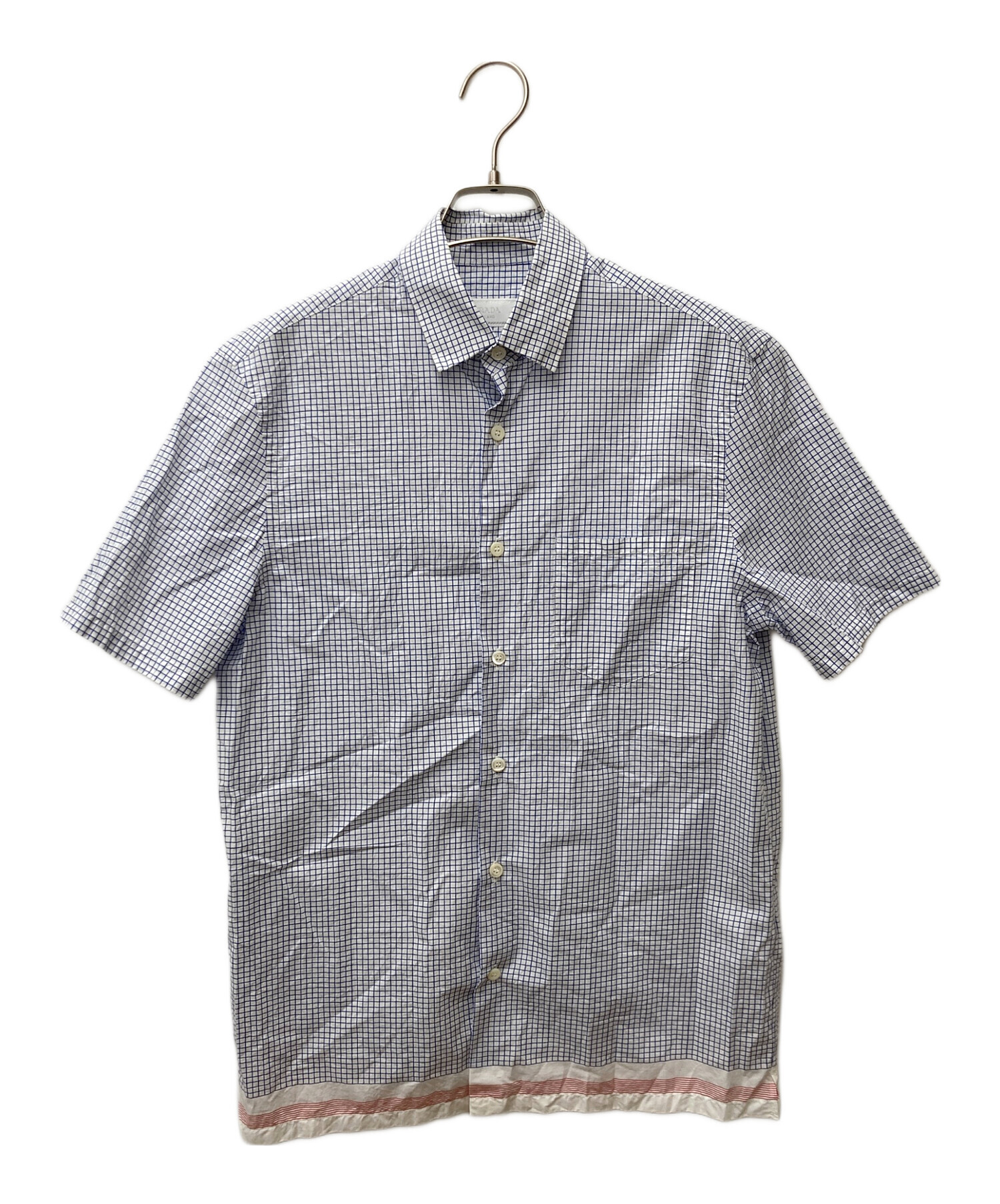中古・古着通販】PRADA (プラダ) ショートスリーブチェックシャツ ACU1
