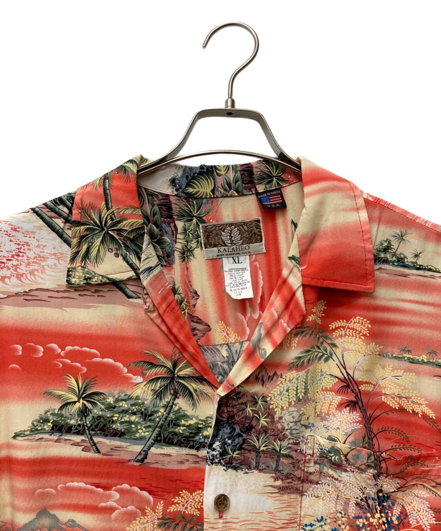 中古・古着通販】kalaheo (カラヘオ) アロハシャツ 258 レッド サイズ 