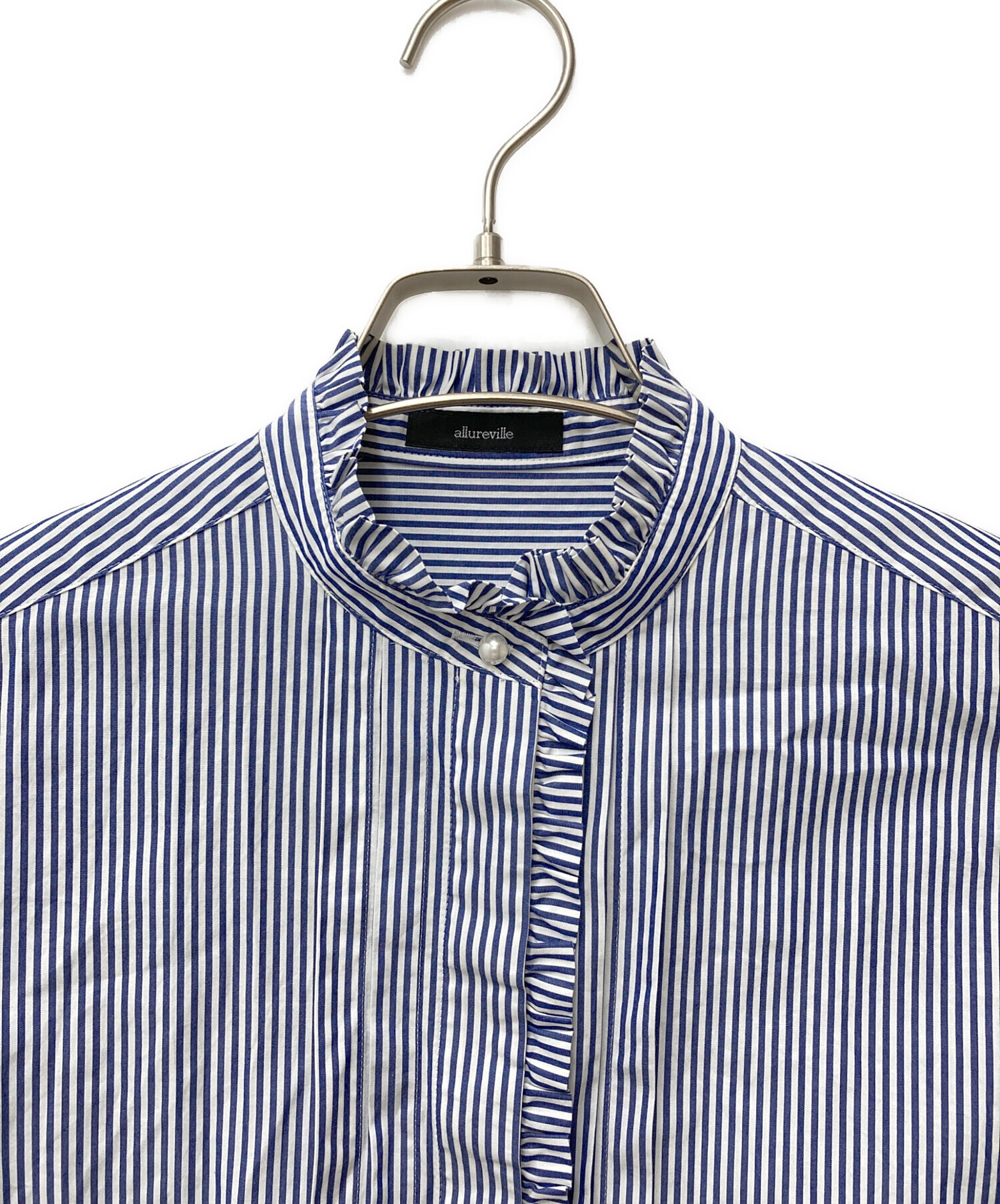 アルアバイル オックススタンドフリルシャツ 水色 【公式通販】