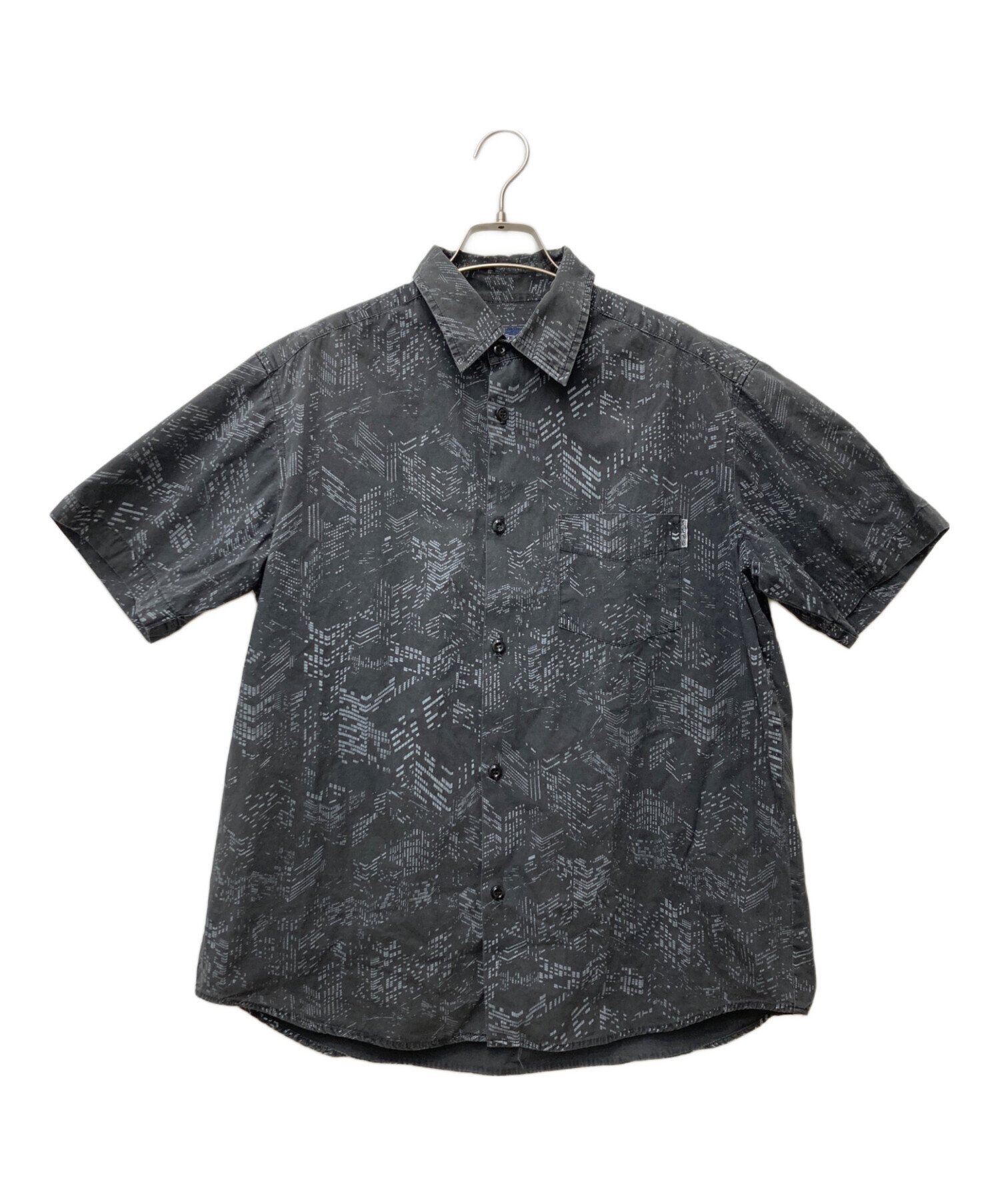 中古・古着通販】stussy (ステューシー) 総柄半袖シャツ グレー サイズ 
