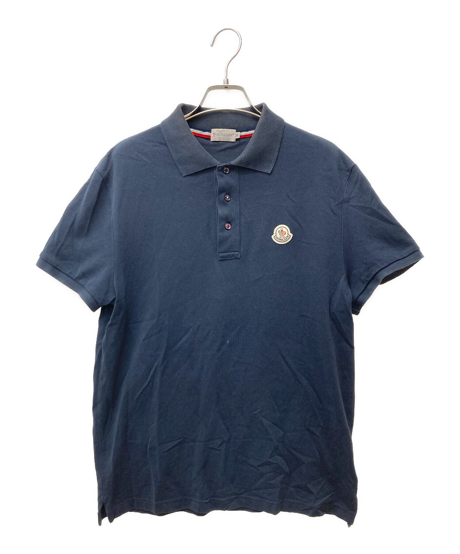 中古・古着通販】MONCLER (モンクレール) ワッペンポロシャツ ブラック 