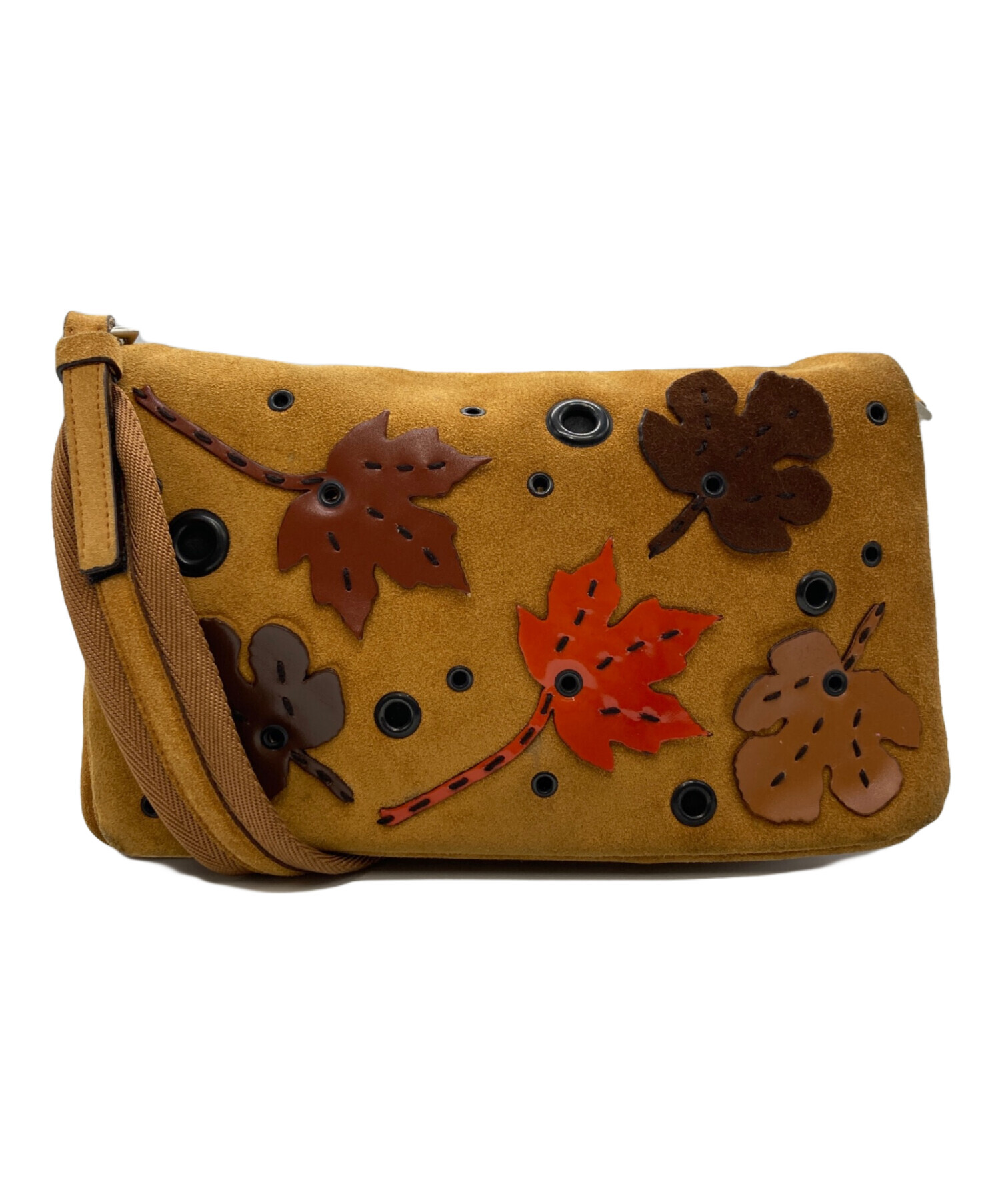 中古・古着通販】PRADA (プラダ) リーフモチーフスエードバッグ