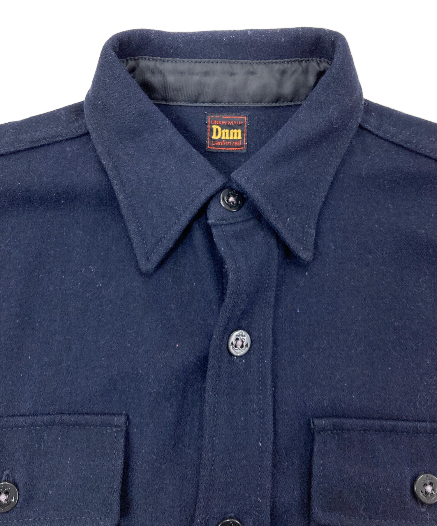 中古・古着通販】DENIME (ドゥニーム) ウールシャツ ネイビー サイズ:S 