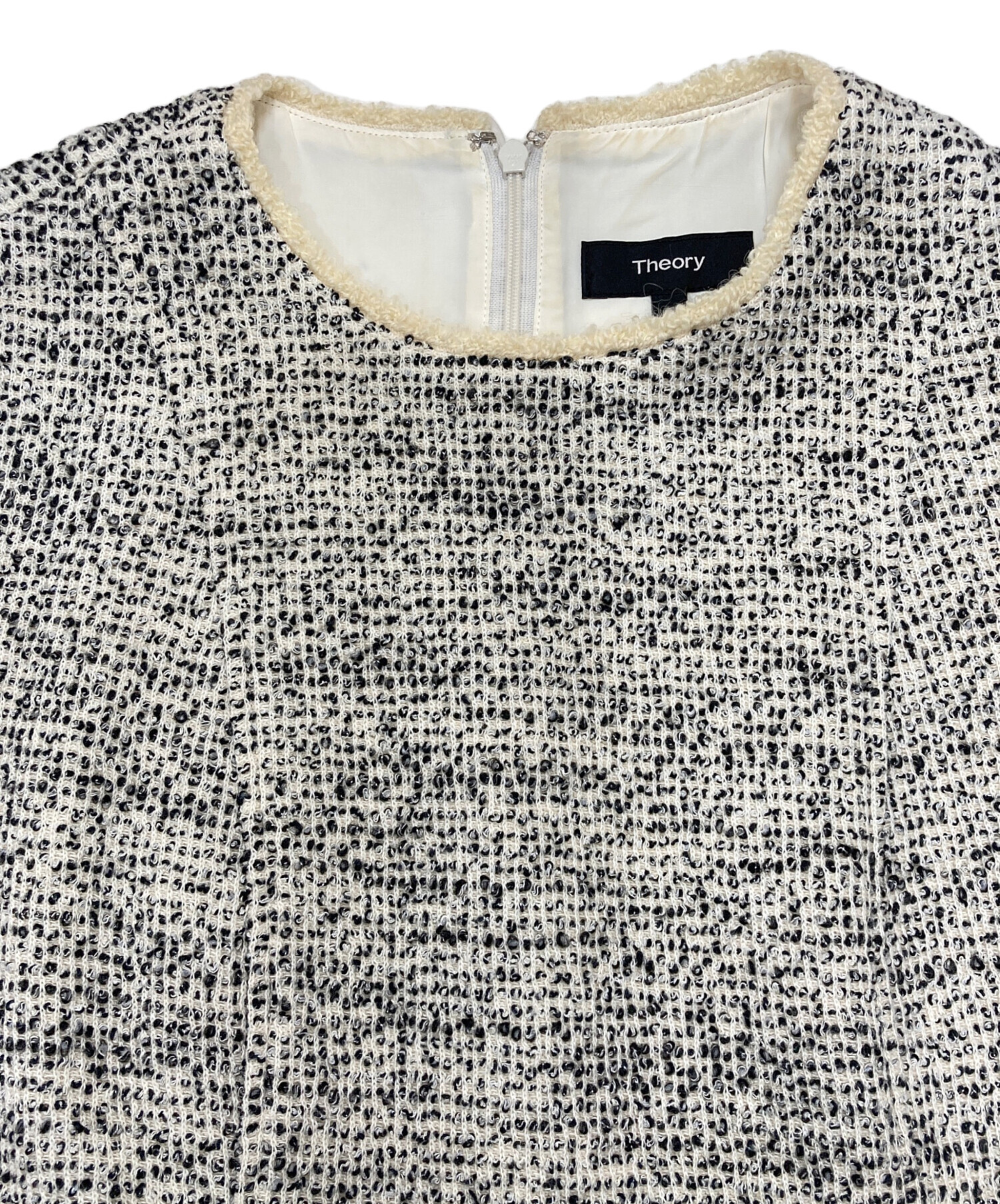 中古・古着通販】theory (セオリー) ノースリーブツイードワンピース