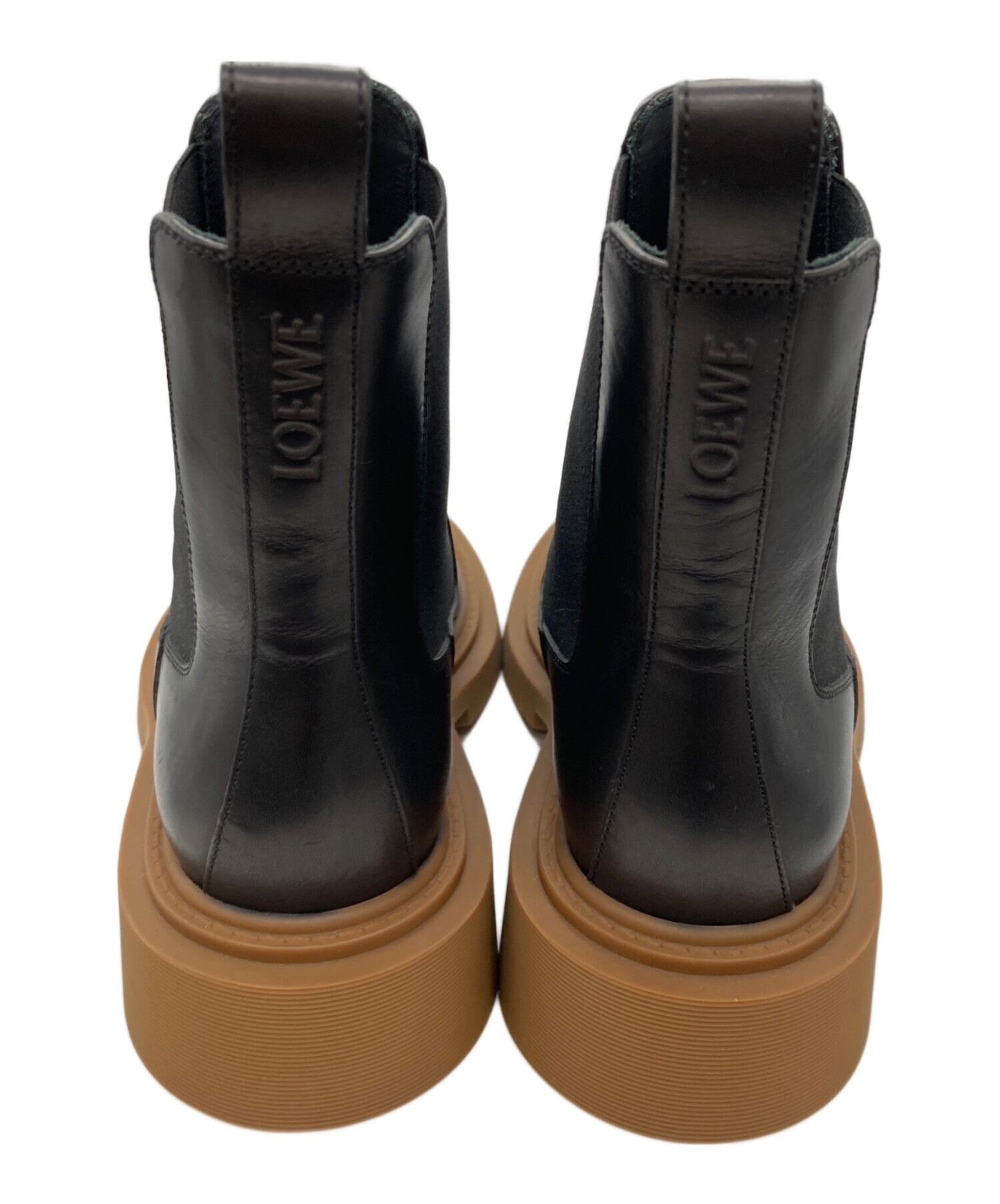 中古・古着通販】LOEWE (ロエベ) サイドゴアブーツ ブラック×ブラウン