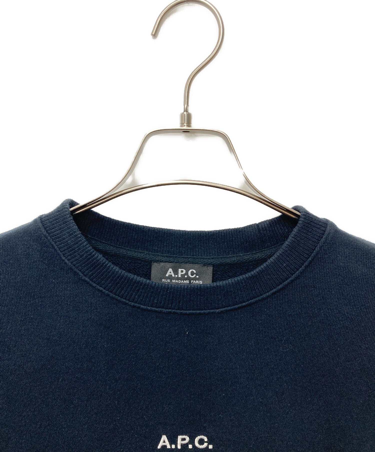 中古・古着通販】A.P.C. (アーペーセー) 刺繍ロゴクルーネック 