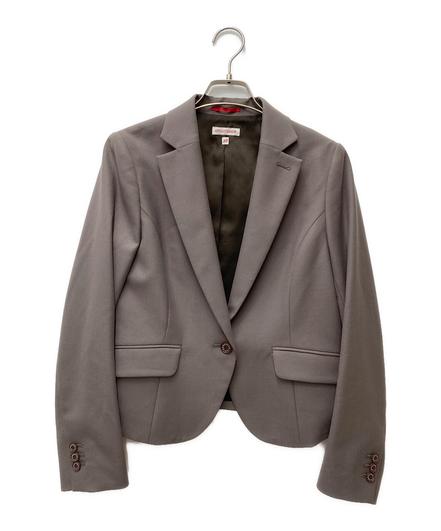 DRESSTERIOR ドレステリア ウール ノーカラージャケット コート 
