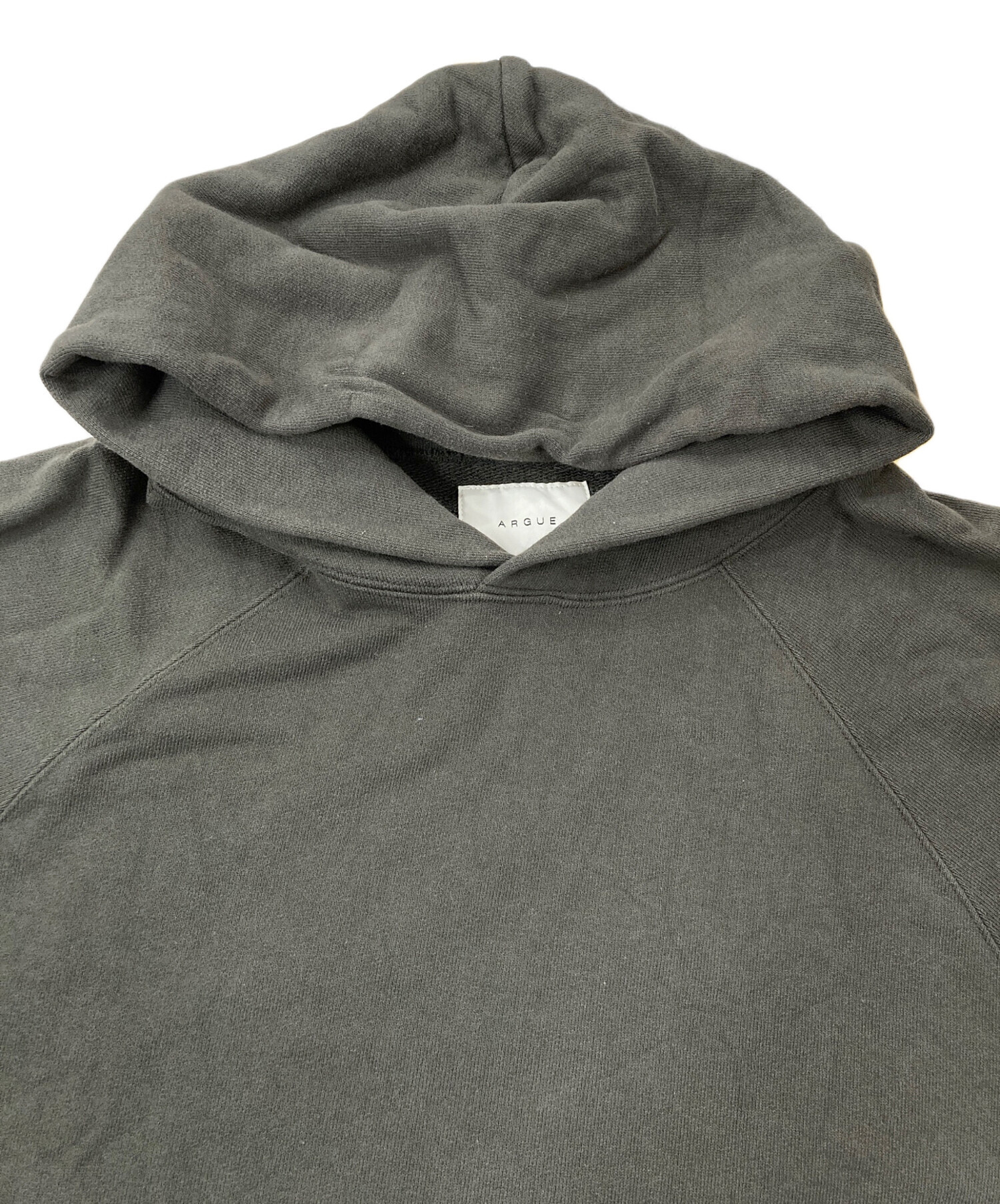 argue DRY COTTON PLANE SWEAT FOODIE ブラック ARGUE - argue DRY COTTON PLANE SWEAT FOODIE の通販 by Ryu