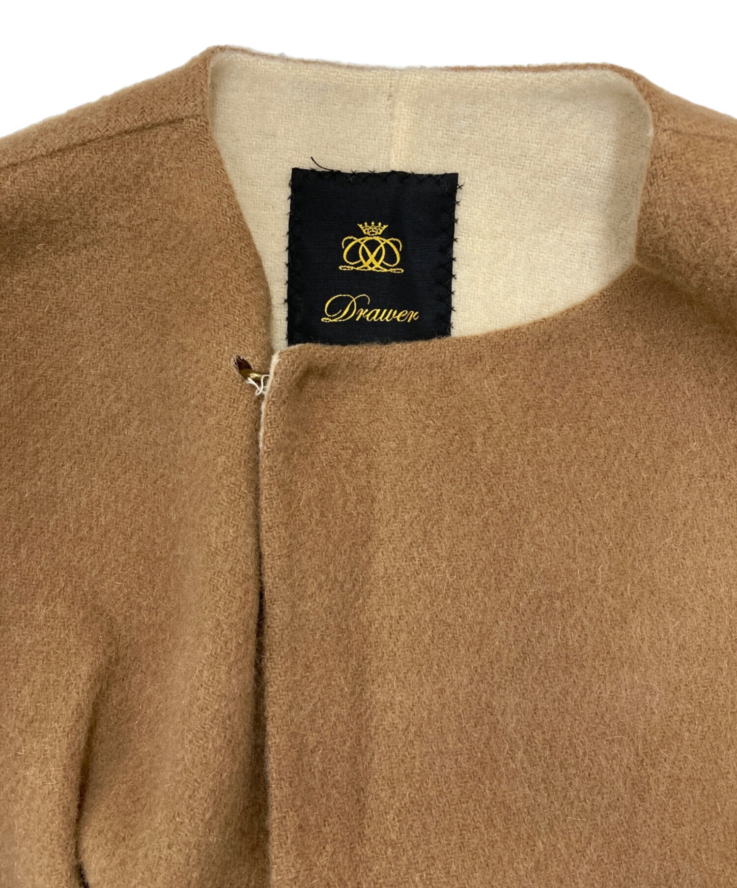 Drawer メルトンコート キャメル 36 Drawer - ドゥロワー ウール