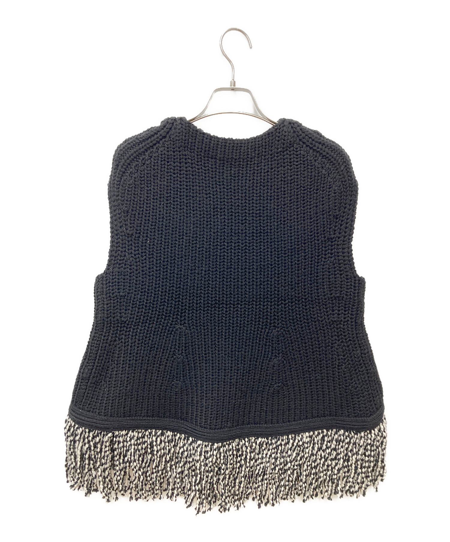 中古・古着通販】DRAWER (ドゥロワー) フリンジニットベスト 6518-106