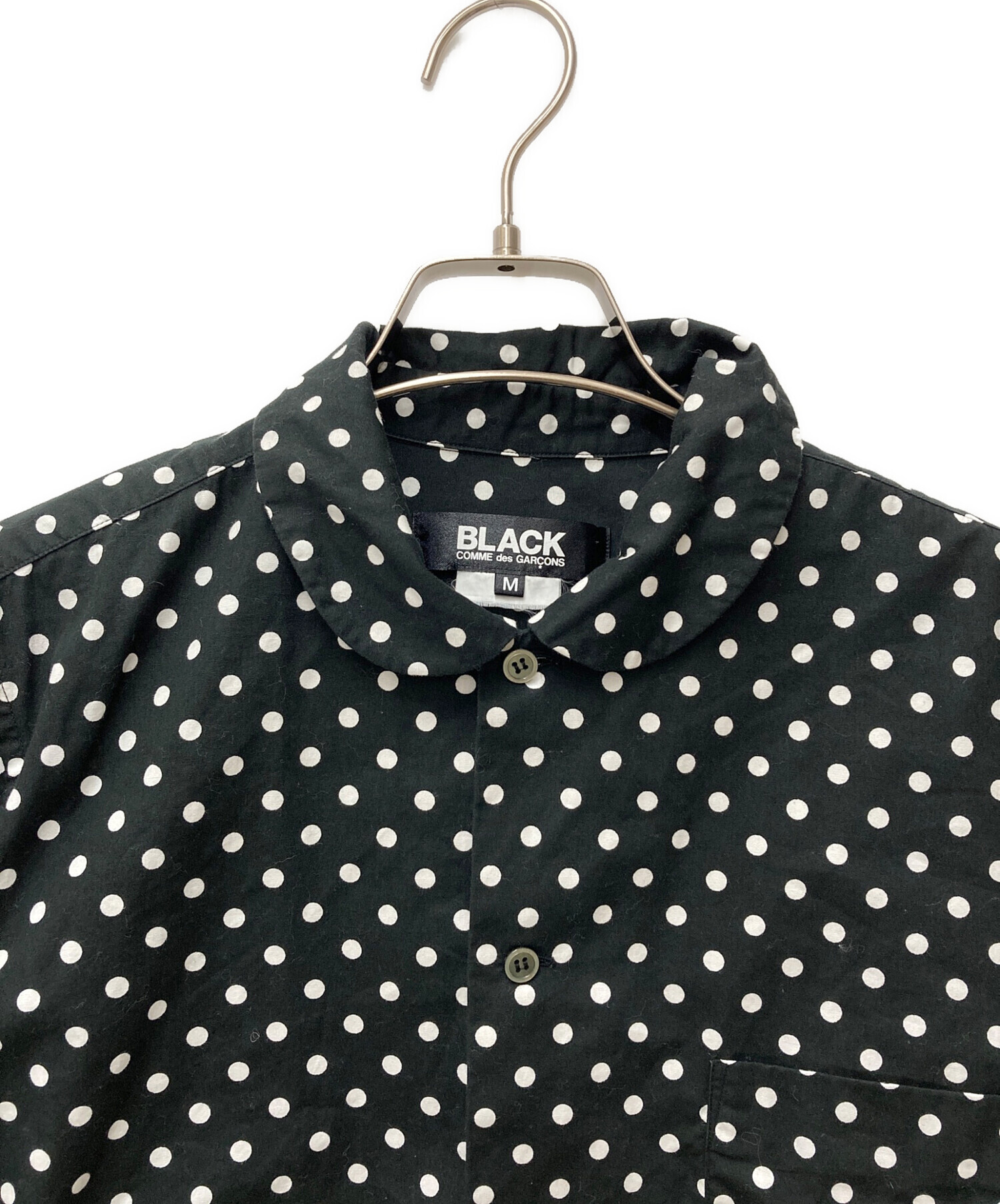 【新品未使用】Mサイズ ブラック コムデギャルソン ドットシャツ 中古・古着通販】BLACK COMME des GARCONS (ブラック