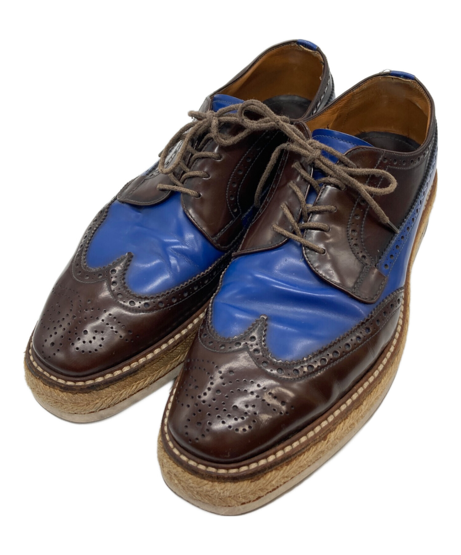 中古・古着通販】PRADA (プラダ) ウィングチップダービーシューズ