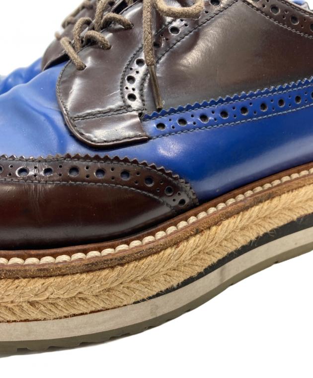 中古・古着通販】PRADA (プラダ) ウィングチップダービーシューズ