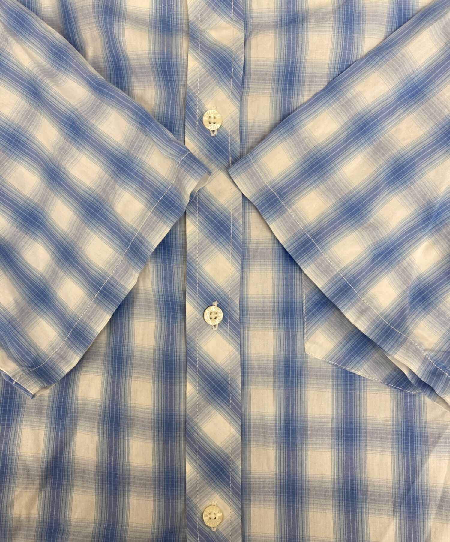 中古・古着通販】stussy (ステューシー) オンブレチェックシャツ 中古・古着通販】stussy (ステューシー) オンブレチェックシャツ