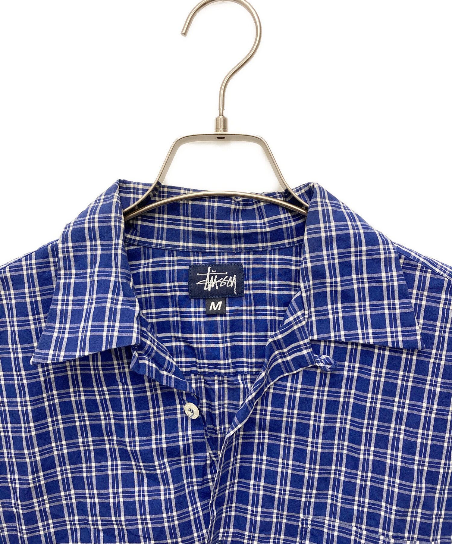 中古・古着通販】stussy (ステューシー) オープンカラーシャツ ブルー