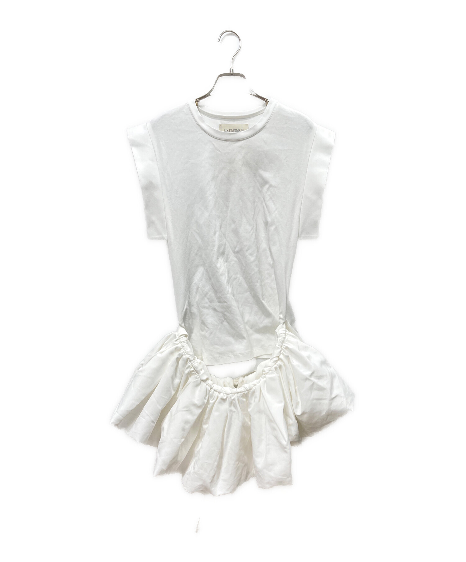 中古・古着通販】HAENGNAE (ヘンネ) OMOCHI PEPLUM T-SHIRT ホワイト