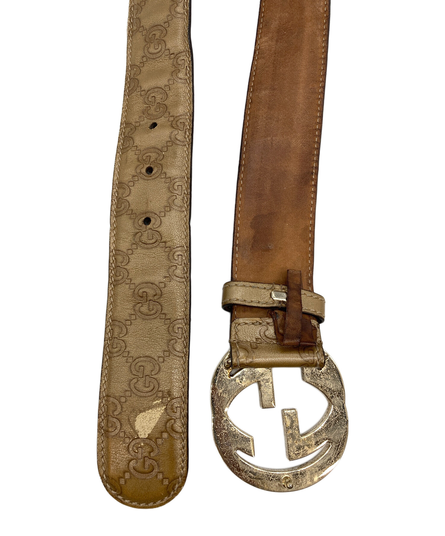 中古・古着通販】GUCCI (グッチ) GG インターロッキングベルト 114876