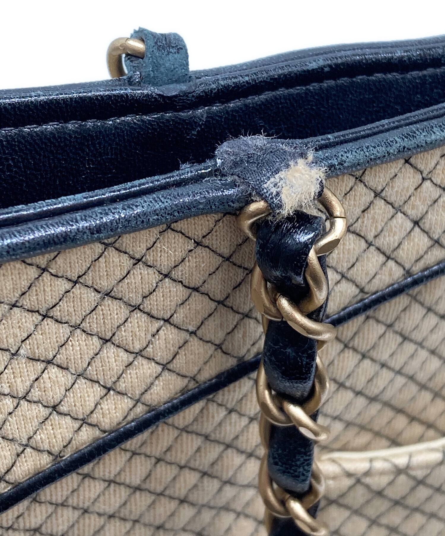 中古・古着通販】CHANEL (シャネル) マイクロキルティングキャンバス