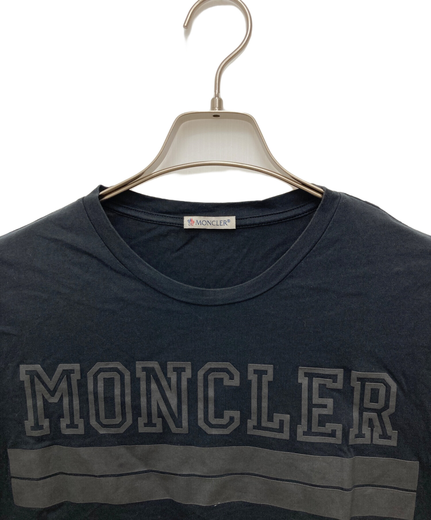 中古・古着通販】MONCLER (モンクレール) Tシャツ ブラック サイズ:L