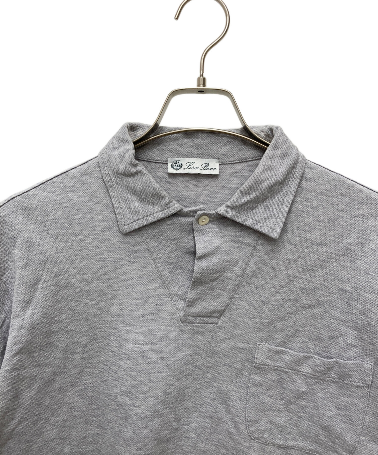 中古・古着通販】LORO PIANA (ロロピアーナ) ポロシャツ グレー サイズ
