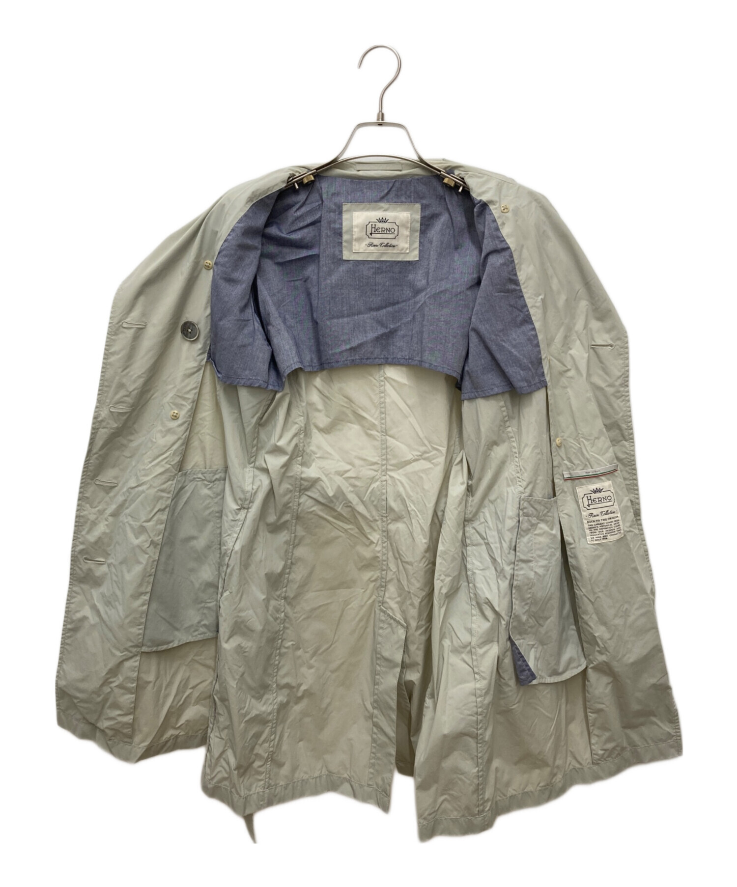 中古・古着通販】HERNO (ヘルノ) トレンチコート グレー サイズ:40