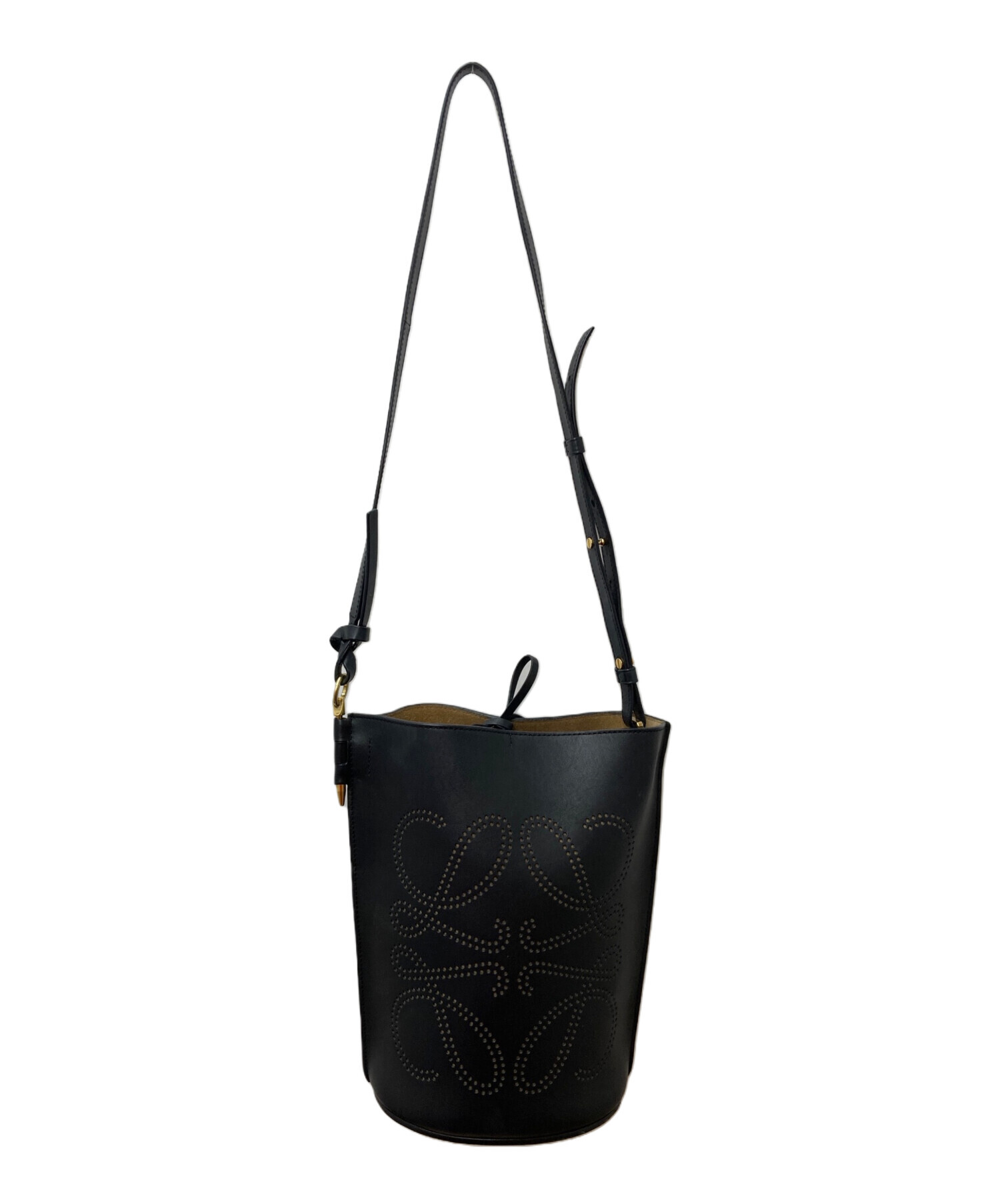 中古・古着通販】LOEWE (ロエベ) アナグラムバケットバッグ ブラック