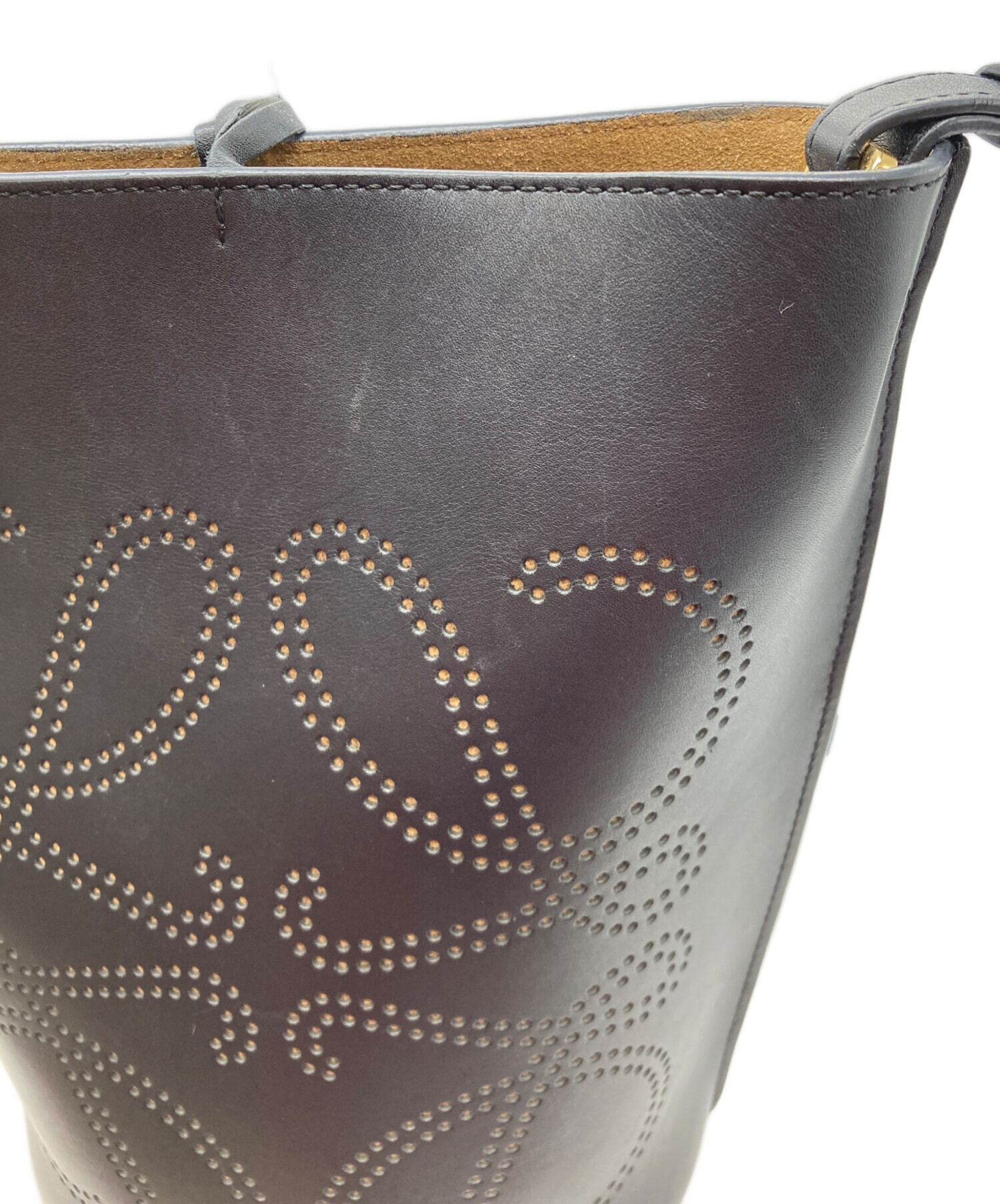 中古・古着通販】LOEWE (ロエベ) アナグラムバケットバッグ ブラック 