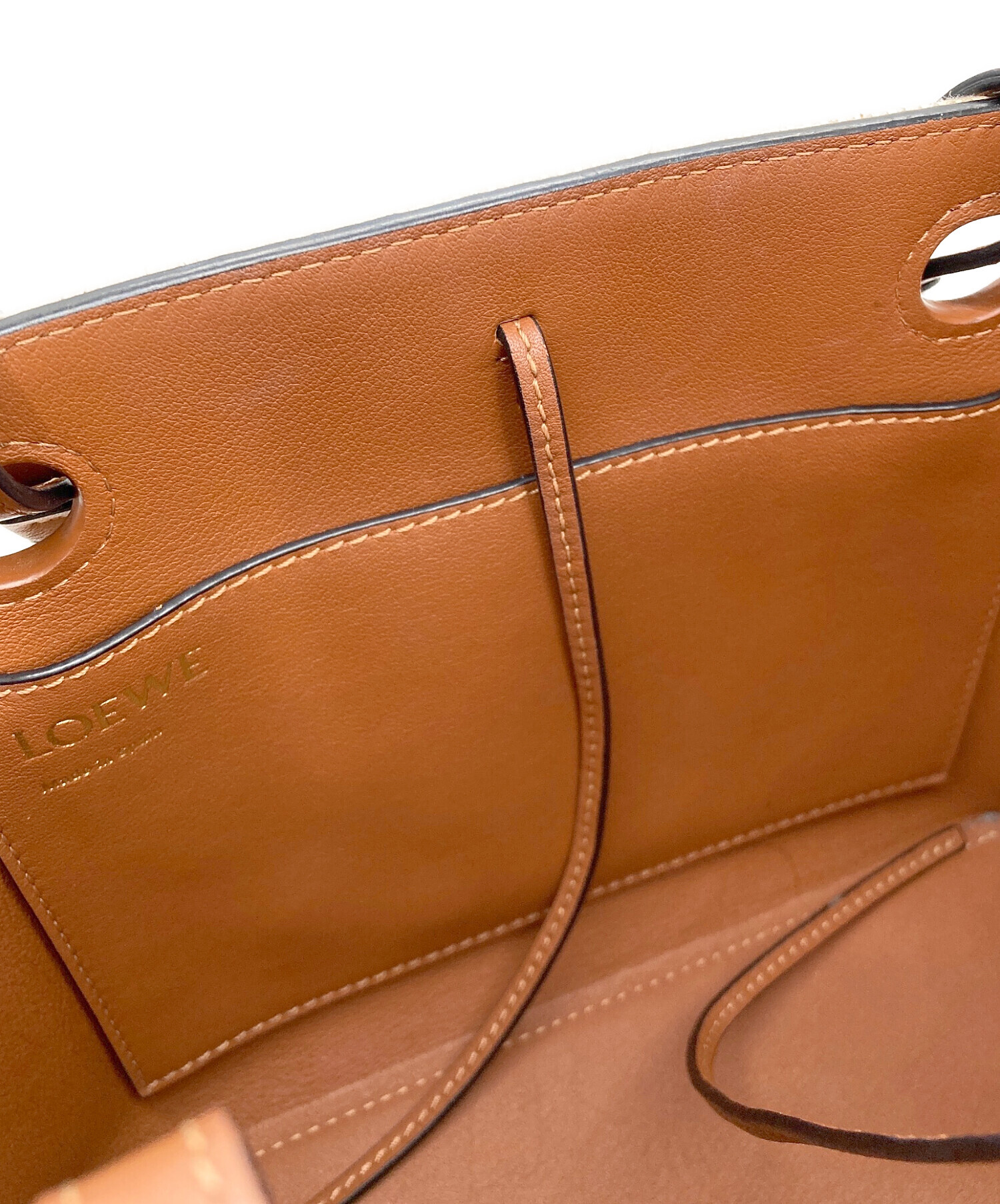 中古・古着通販】LOEWE (ロエベ) アナグラムミニトートバッグ ベージュ