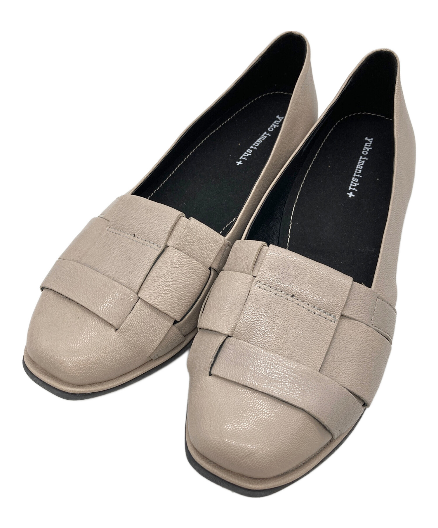yuko imanishi ユウコイマニシプラス グルカ風フラットシューズ グレー サイズ 38 レディース パンプス ハイヒール 中古・古着