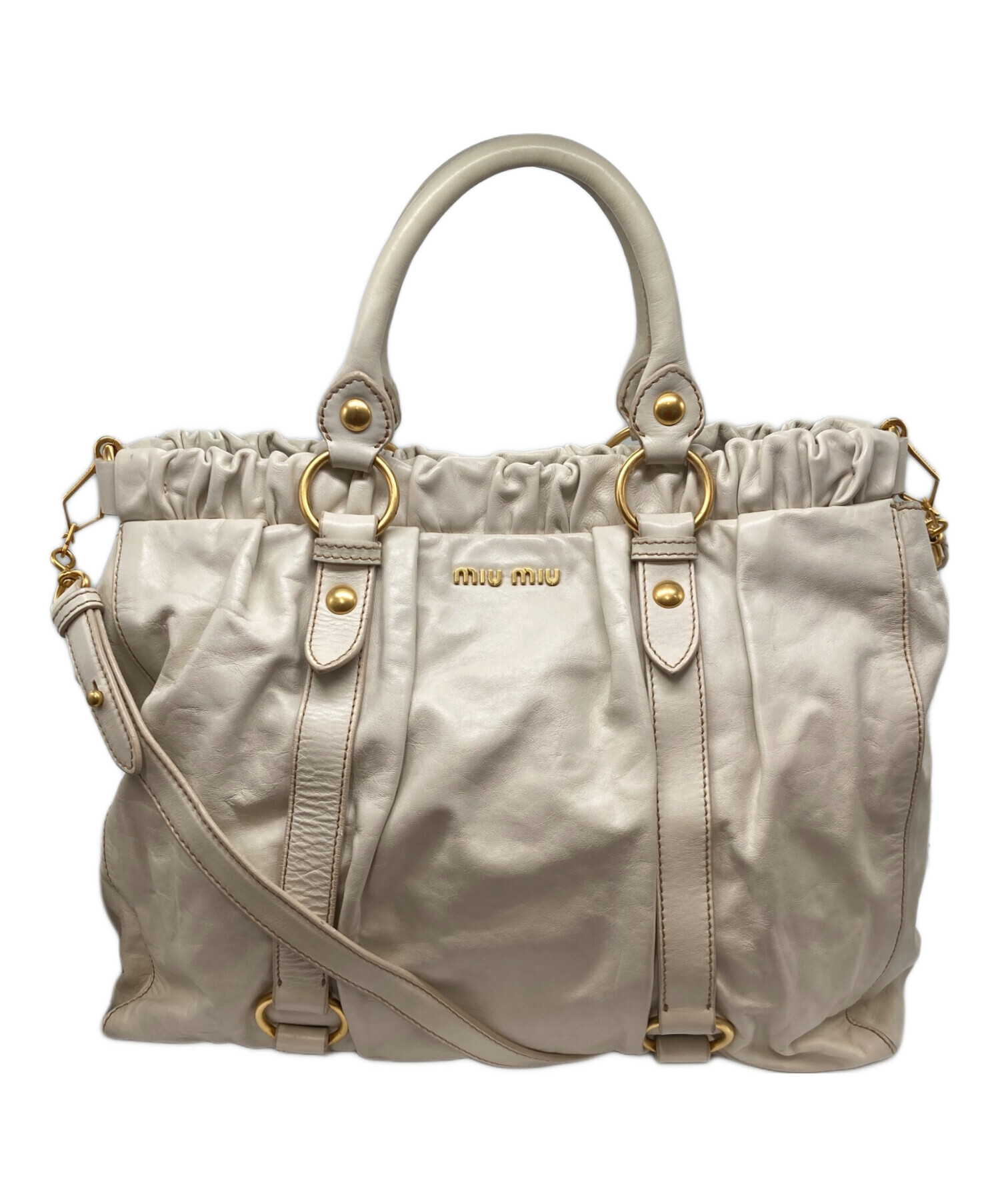 中古・古着通販】MIU MIU (ミュウミュウ) VITELLO LUX 2WAYレザー