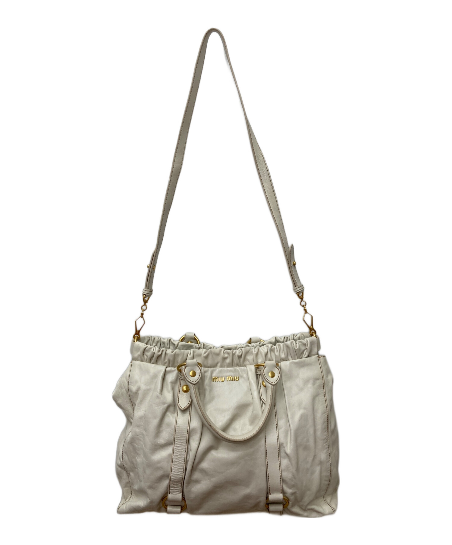 中古・古着通販】MIU MIU (ミュウミュウ) VITELLO LUX 2WAYレザー