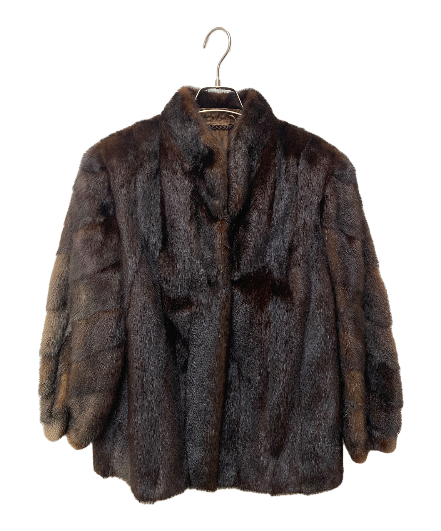 中古・古着通販】SAGA MINK (サガミンク) 毛皮ハーフコート ブラウン