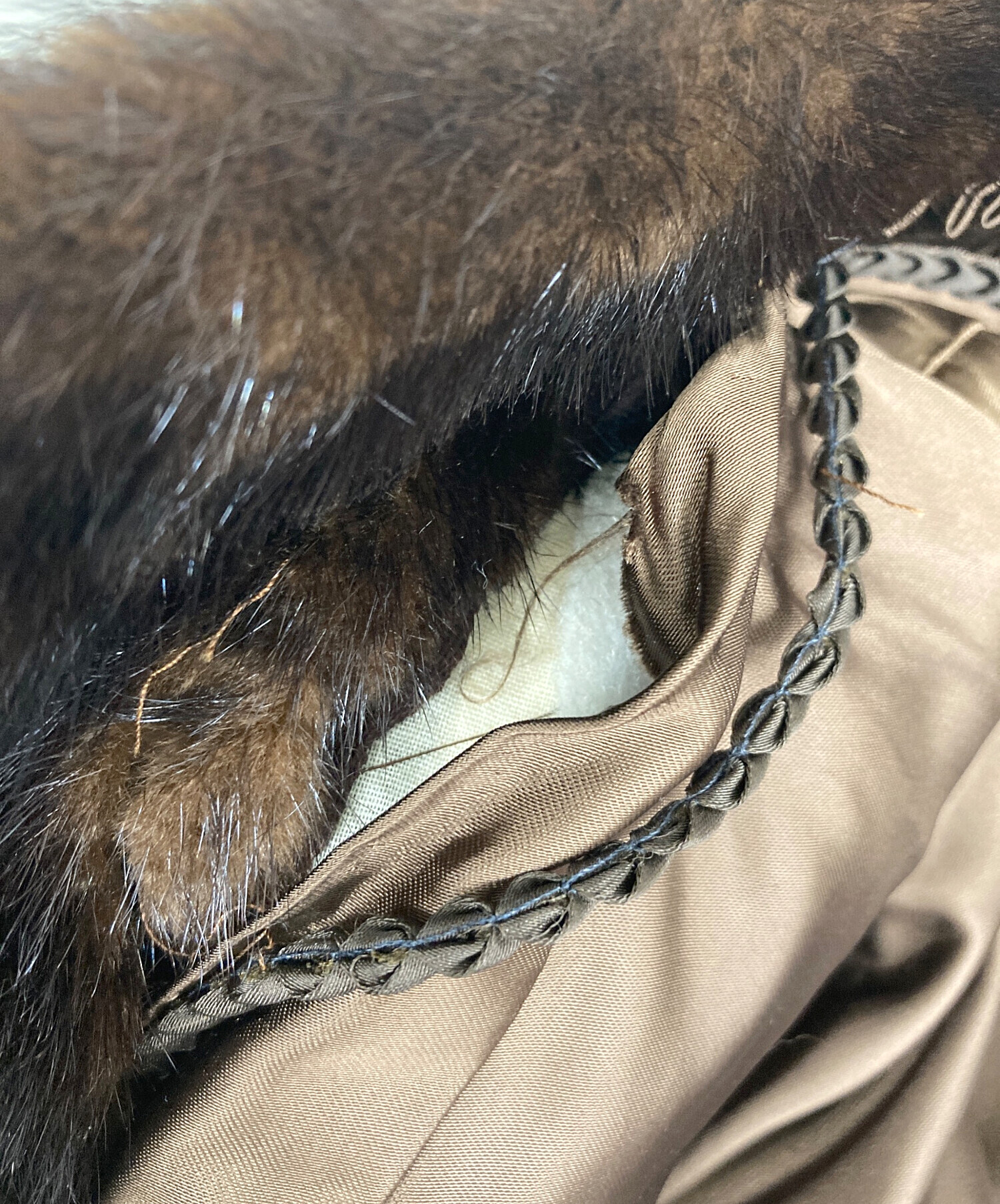 中古・古着通販】SAGA MINK (サガミンク) 毛皮ハーフコート ブラウン