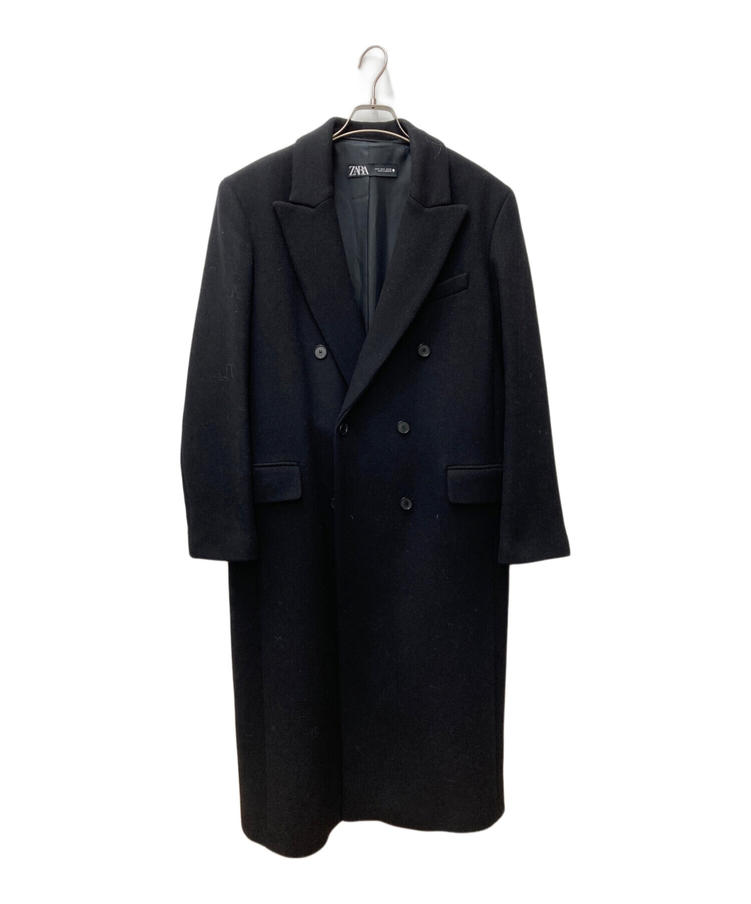 中古・古着通販】ZARA (ザラ) チェスターコート ブラック サイズ:S