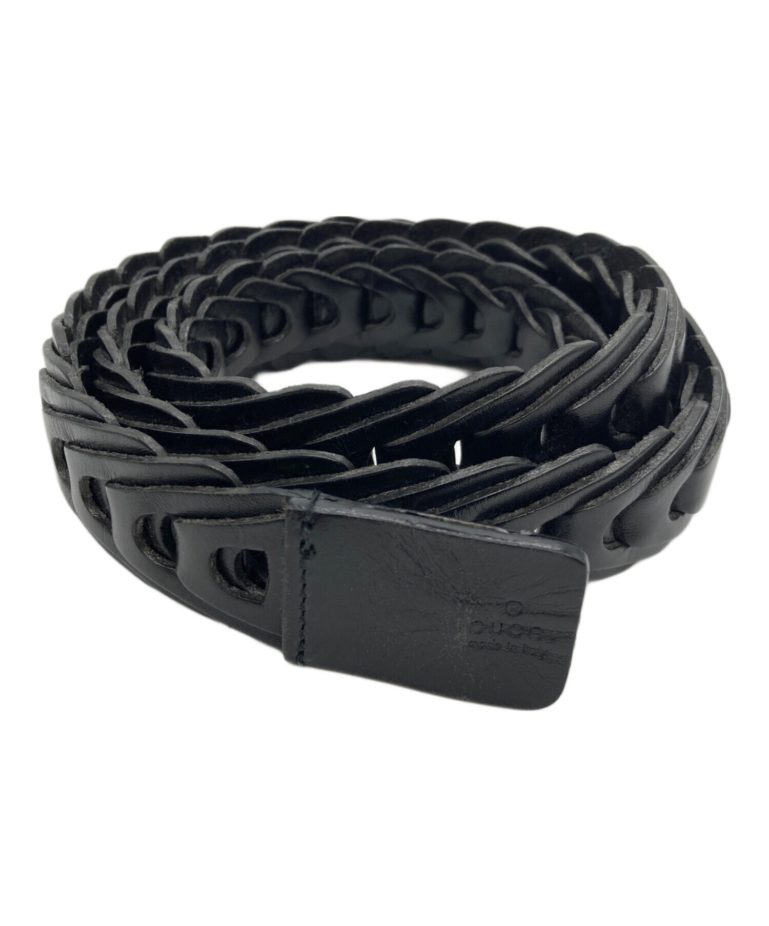 中古・古着通販】GUCCI (グッチ) 編み込みレザーベルト 109956