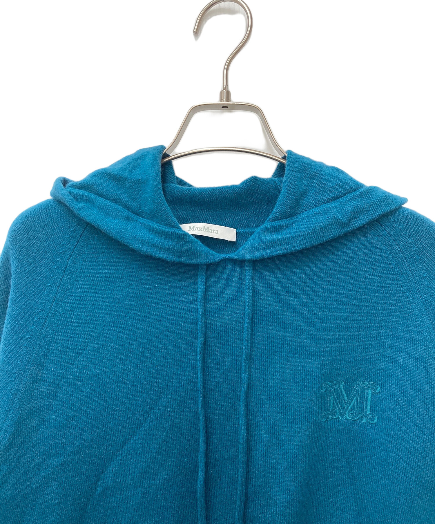 中古・古着通販】MaxMara (マックスマーラ) ロゴ刺繍ニットパーカー 
