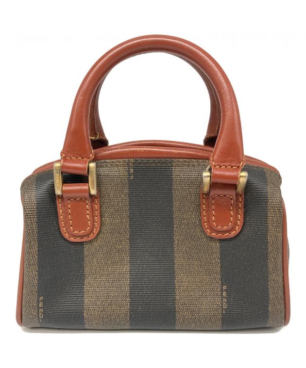 中古・古着通販】FENDI (フェンディ) PVCミニボストンバッグ ブラウン