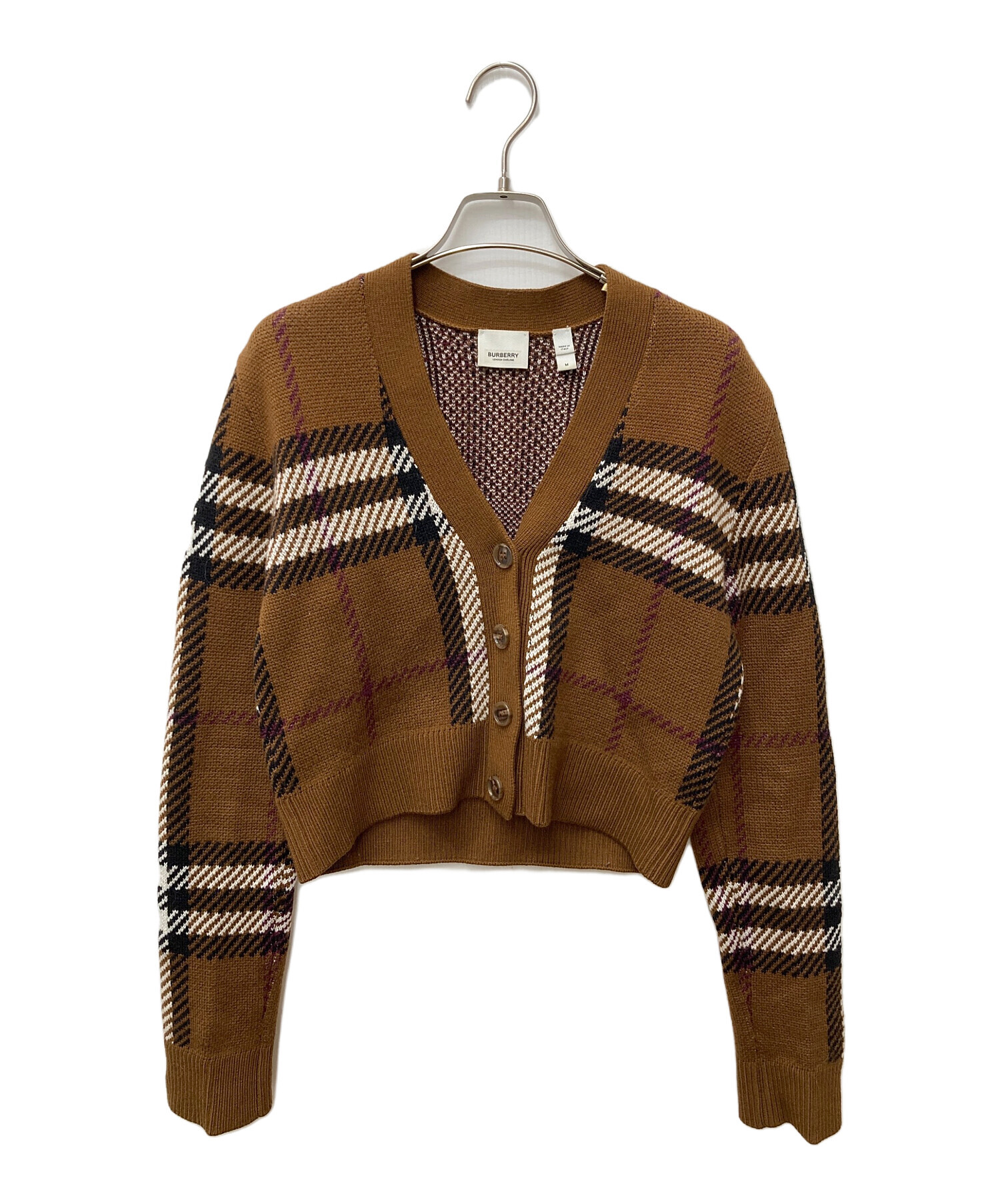 【美品】 バーバリー メガチェック ニット ノバチェック burberry 中古・古着通販】BURBERRY (バーバリー) メガチェック クロップド V