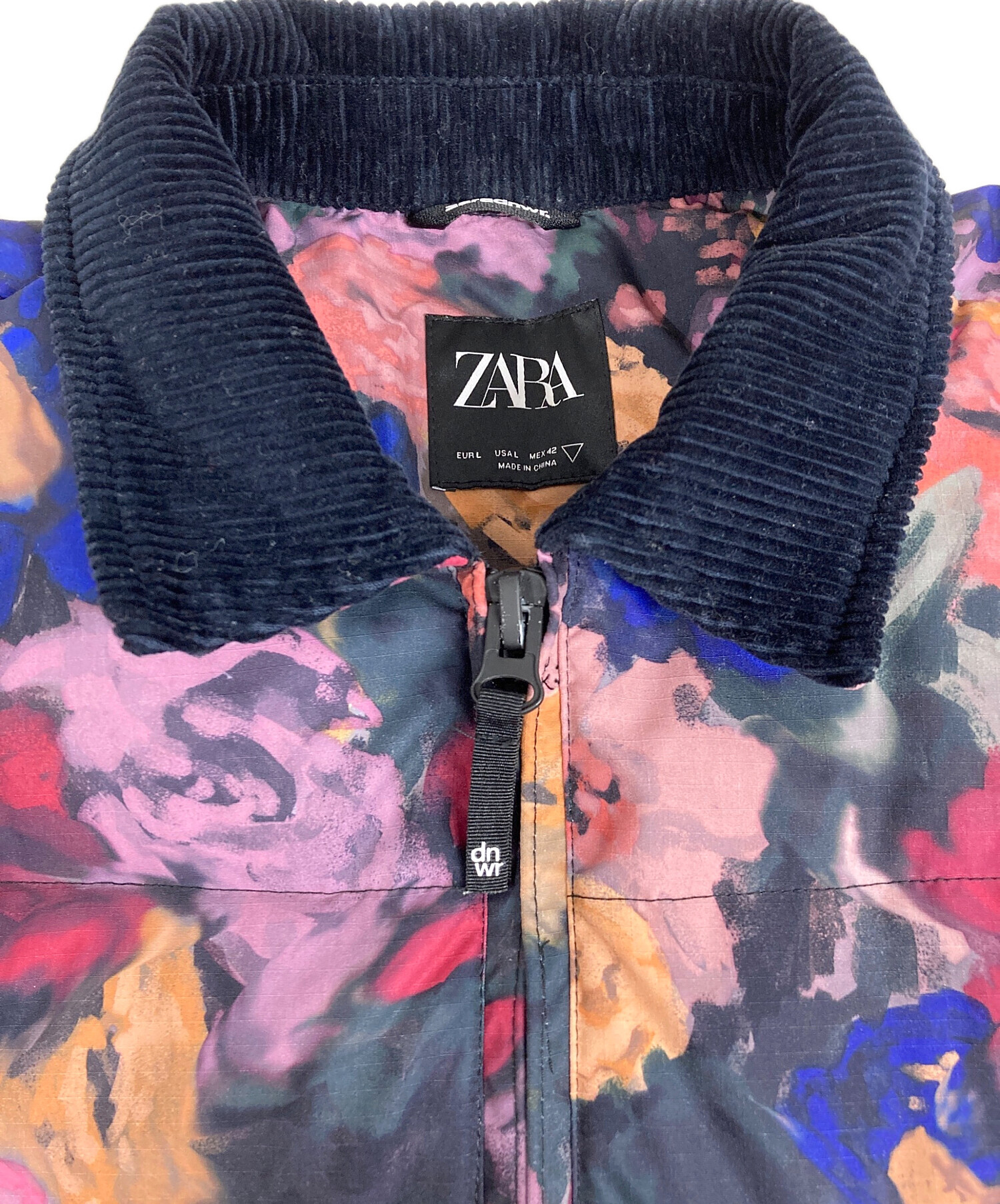 中古・古着通販】ZARA (ザラ) 花柄中綿ジャケット レッド サイズ:L