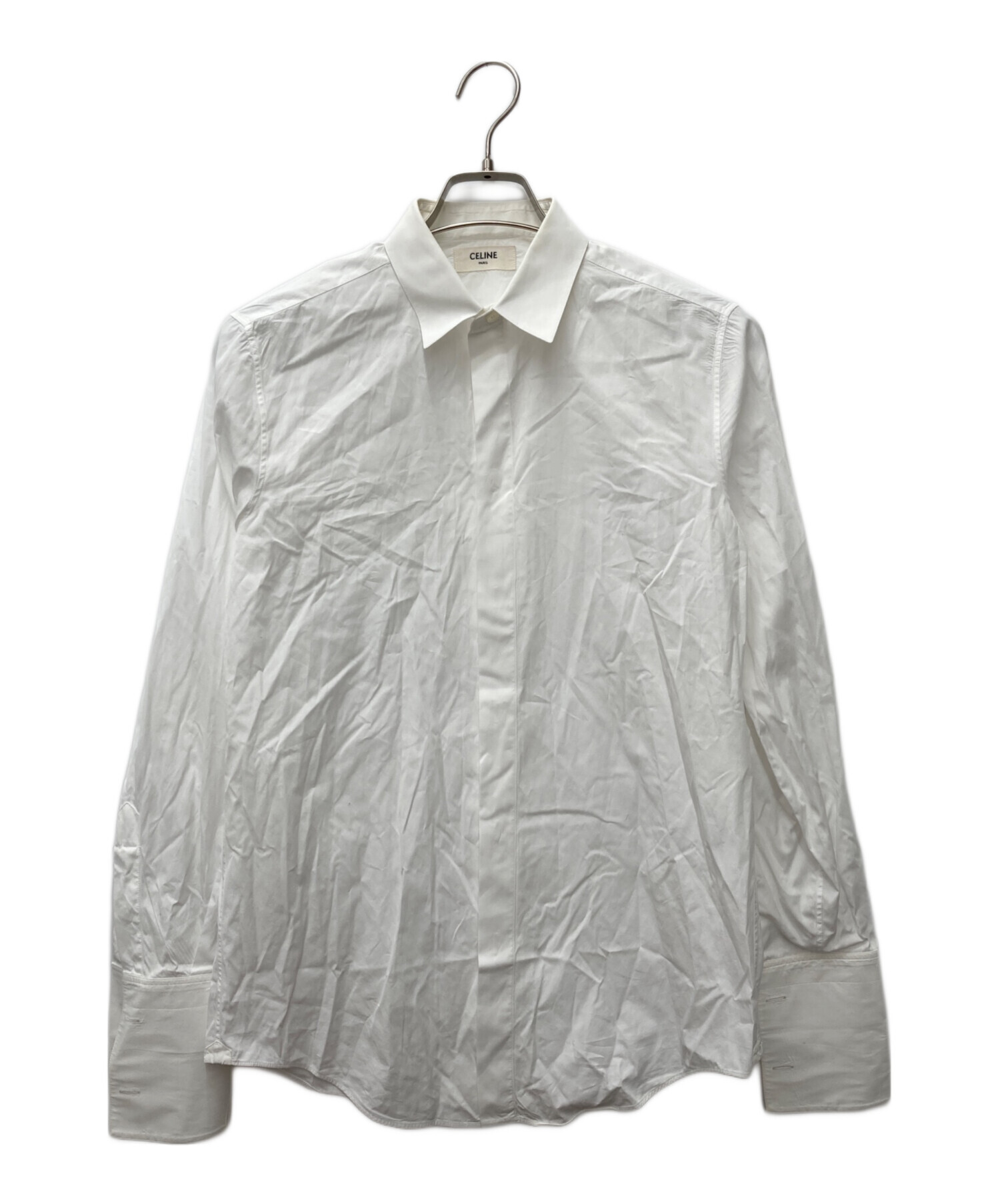 中古・古着通販】CELINE (セリーヌ) ドレス比翼シャツ ホワイト サイズ